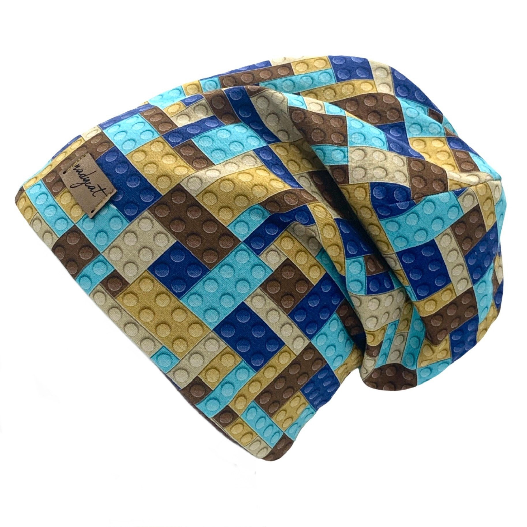 nadycat Beanie BAUSTEINE braun (2-St., Beanie mit passendem Loop) handgefer günstig online kaufen