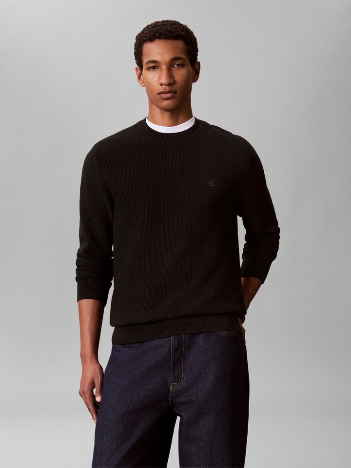 Calvin Klein Jeans Rundhalspullover Regular fit mit Rundhalsausschnitt