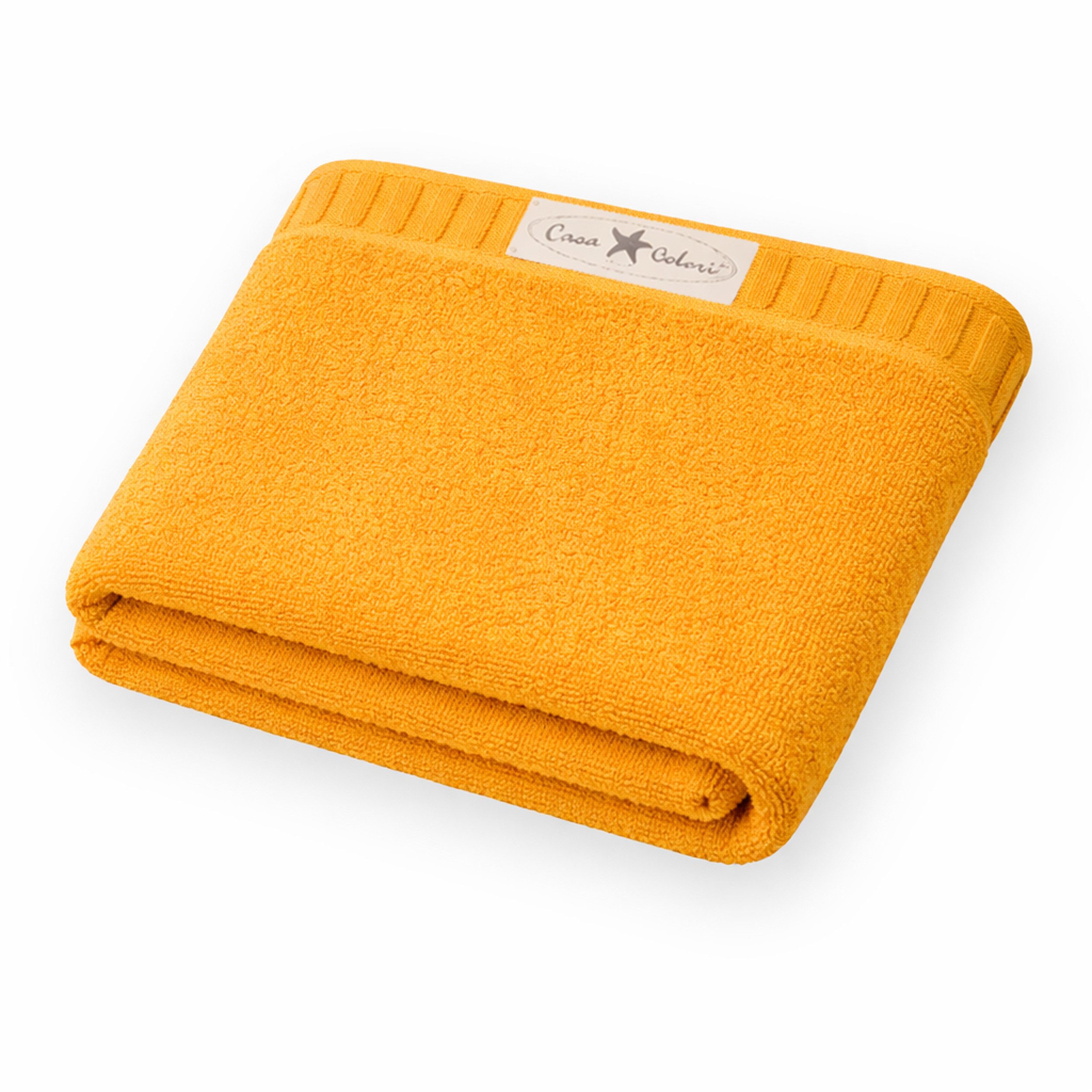 Casa Colori Badetuch Uni, Frottier (1-St), Hohe Farbbrillanz, Einfache Pflege