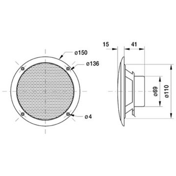 Visaton Lautsprecher (FR 13 WP - 4 Ohm 60W, 5" - Lautsprecher)