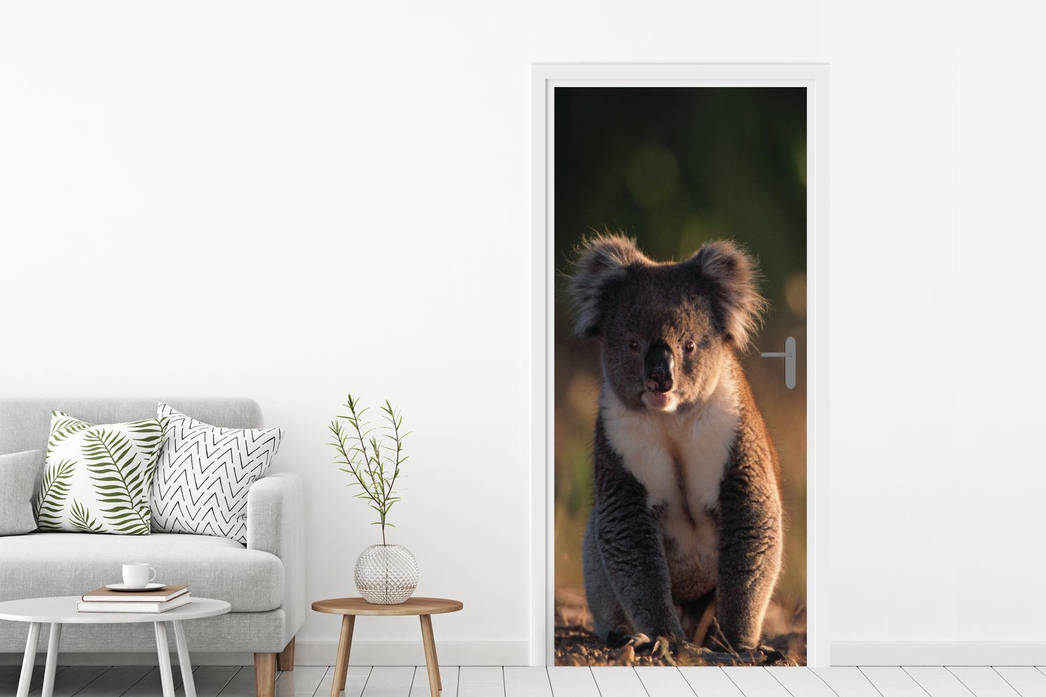 MuchoWow Türtapete Koala - - Mädchen, (1 - Türaufkleber, Fototapete - cm Sonne Jungen für 75x205 Tier - Tür, Matt, bedruckt, St), Kinder