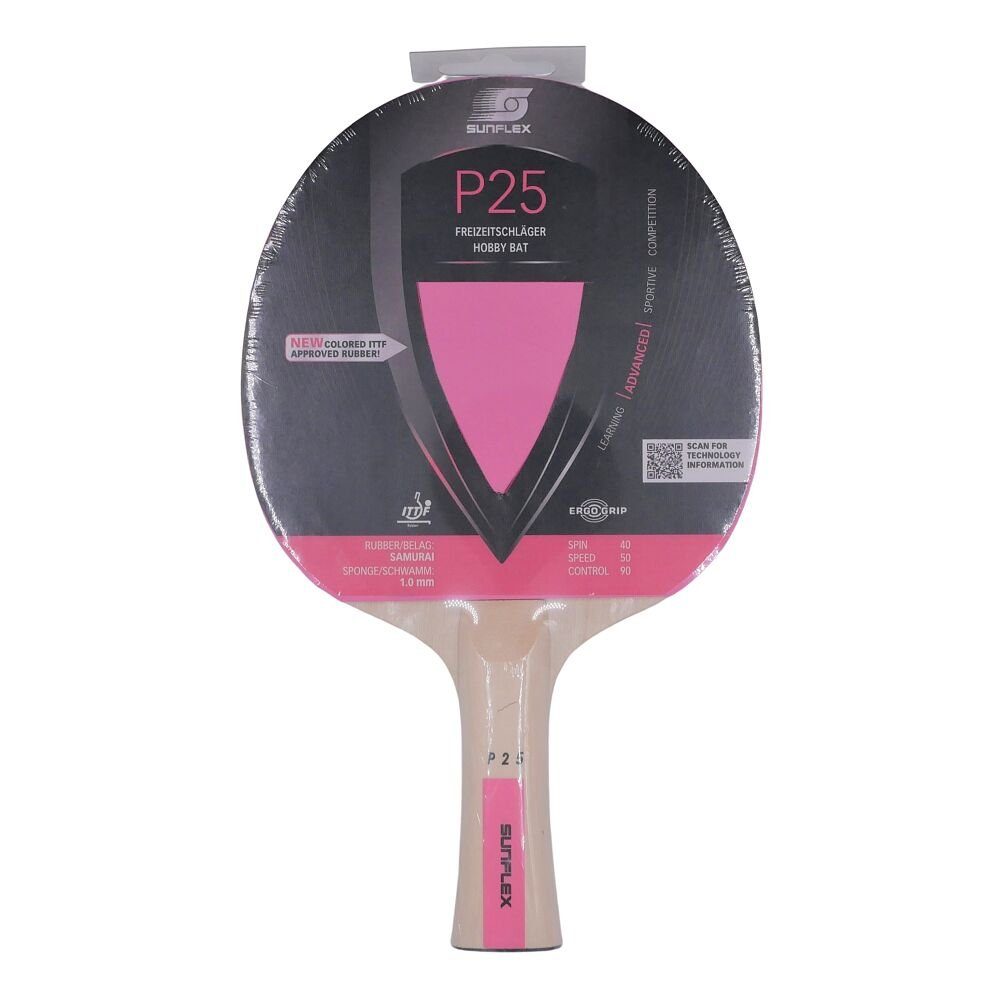 Sunflex Tischtennisschläger Color Comp Tischtennisschläger B25, und Anfänger Freizeitspieler Pink Für