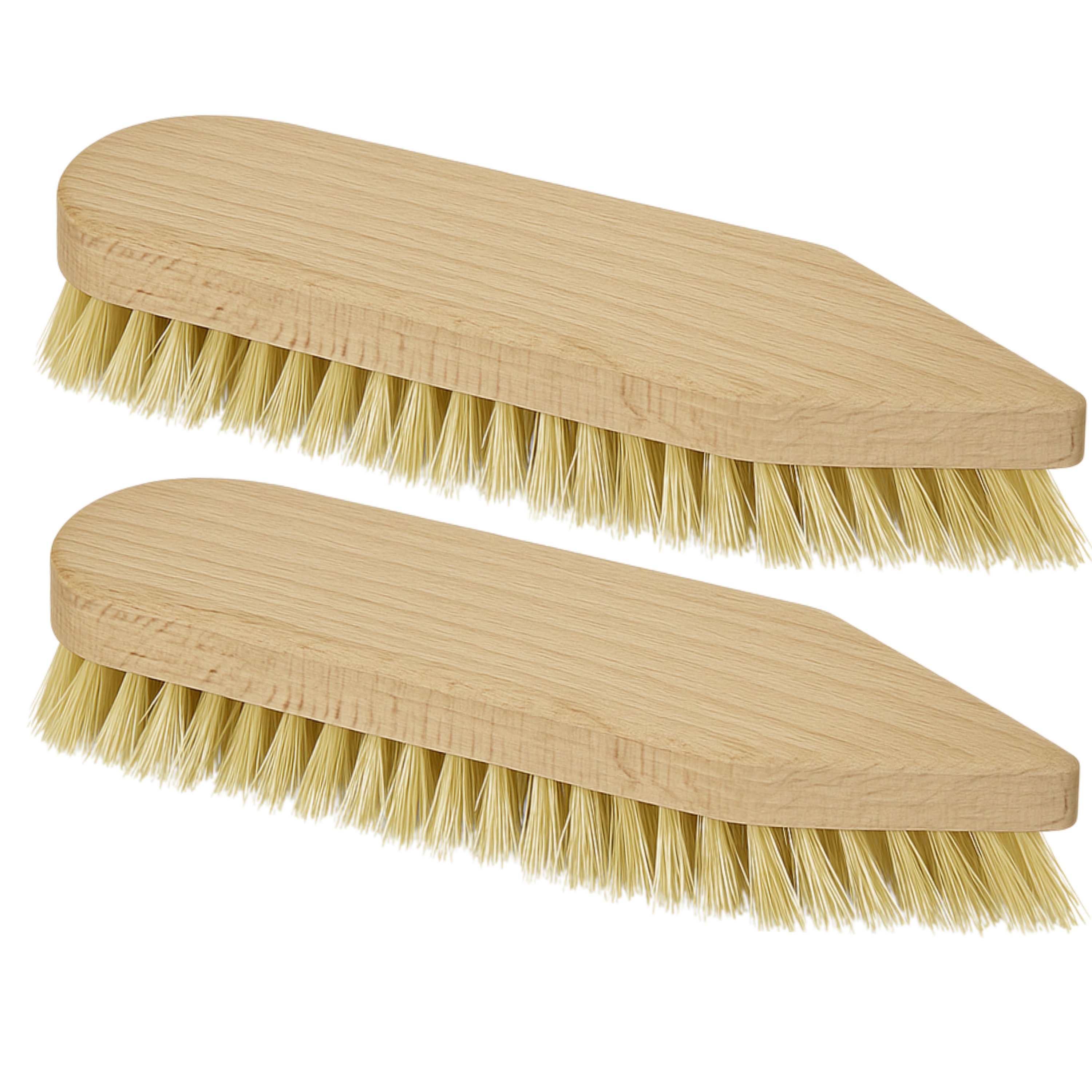 varivendo Reinigungsbürste 2er Set Scheuerbürste/Waschbürste Fibre-Ersatz spitz-rund, Fliesen und Fugen, (Stück, 2-tlg., Scheuerbürsten), Reinigungsbürste Putzbürste Haushaltsbürste Spülbürste Küchenbürste