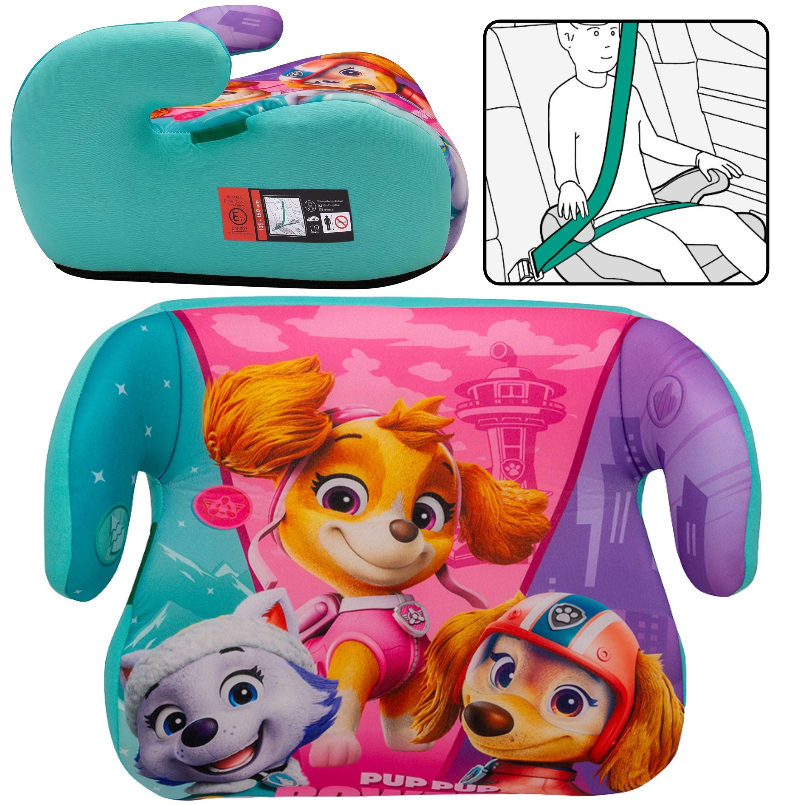 Kindersitzunterlage Paw Patrol Autositz, Kindersitz, Sitzerhöhung, 22–36 kg, 125–150 cm