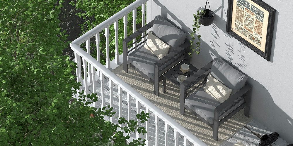 MeXo Gartenstuhl Balkonmöbel Set 2 Sitzer günstig online kaufen