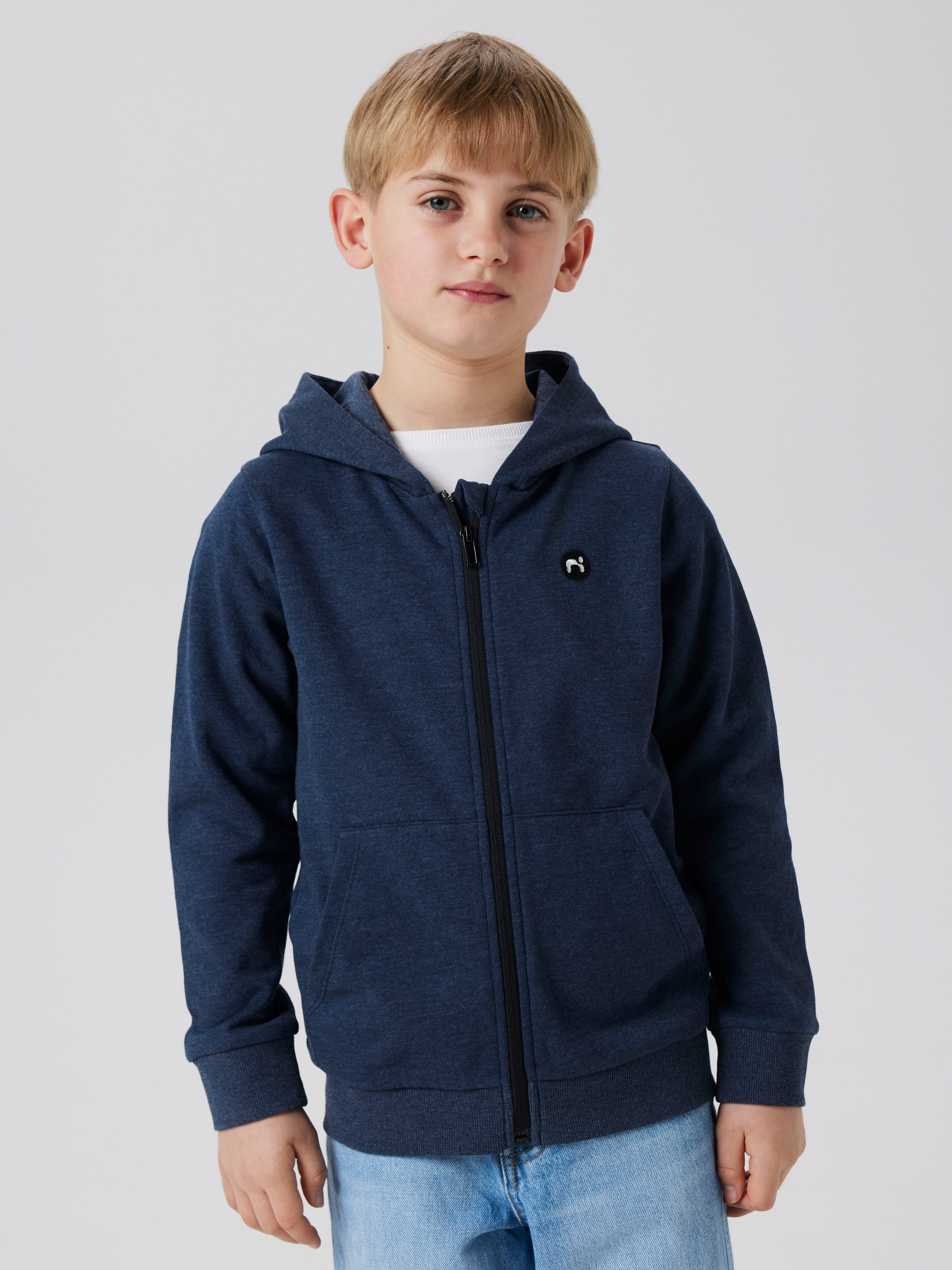 Name It Kapuzensweatjacke NKMVIMO LS SWEAT CARD BRU NOOS