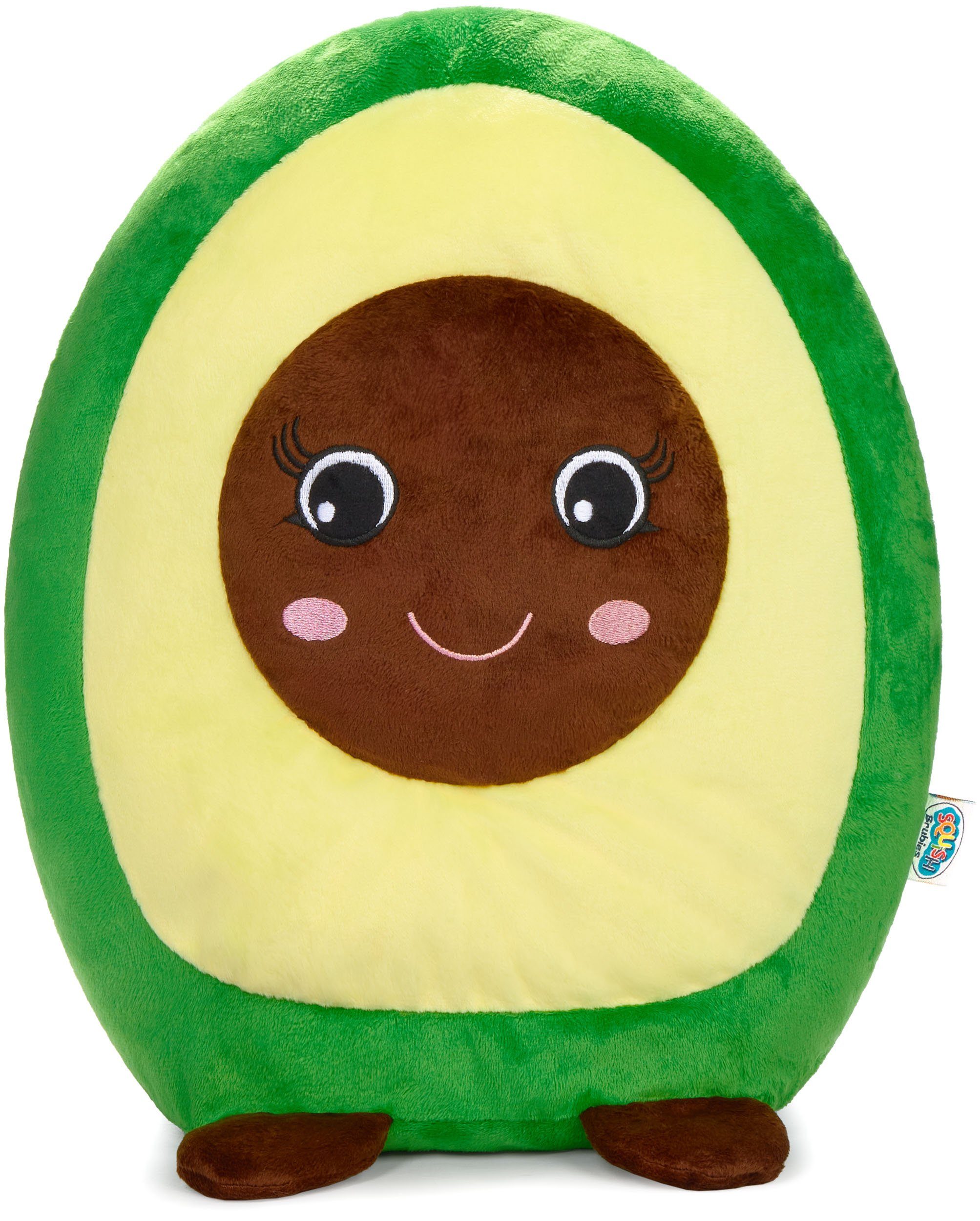 SQUISHBRUBIES Kuscheltier Anna die Avocado - 35 cm Stofftier - Superweich (1-St., Grün und Braun), Plüschtier zum Kuscheln, Verschenken und Sammeln