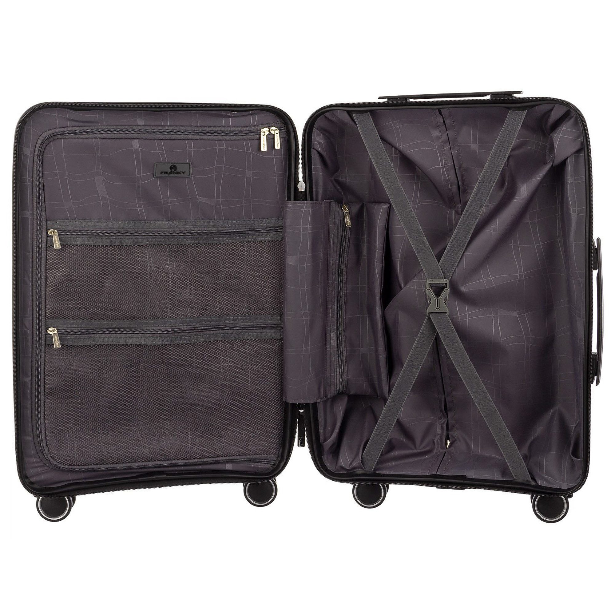 Franky Hartschalen-Trolley PP15 L 75 cm Trolley mit Reißverschluss