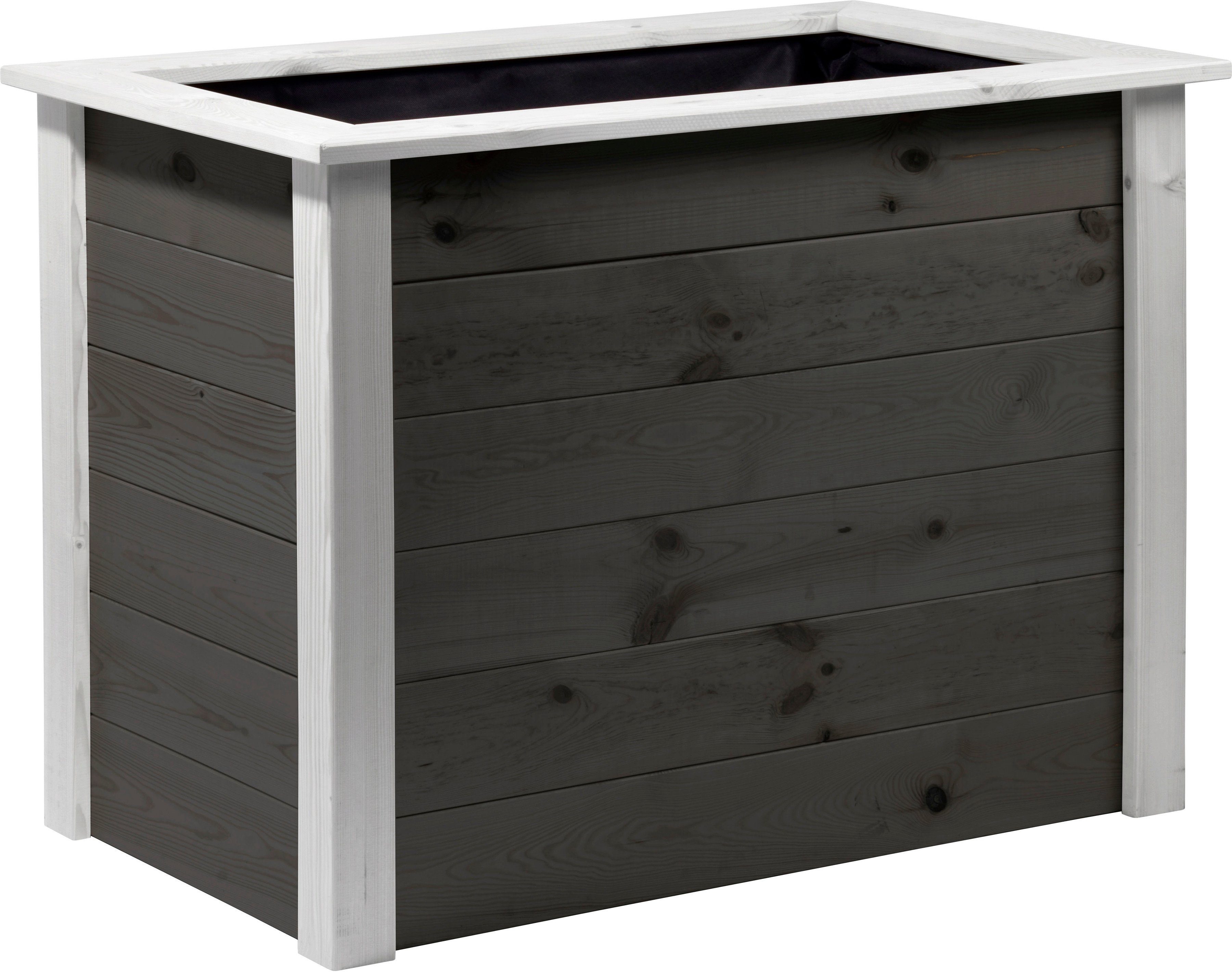 dobar Hochbeet Two-Tone, Bausatz, aus FSC®-zertifiziertem Kiefernholz, wetterfest grau lasiert