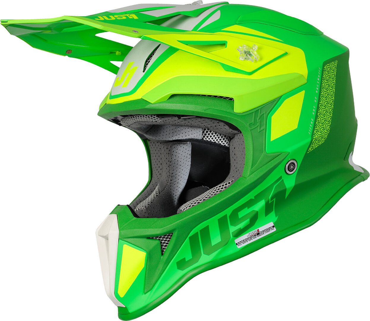 Just1 Motocrosshelm J18 Pulsar MIPS Motocross Helm, Notfallsystem-Polsterung (EQRS)
