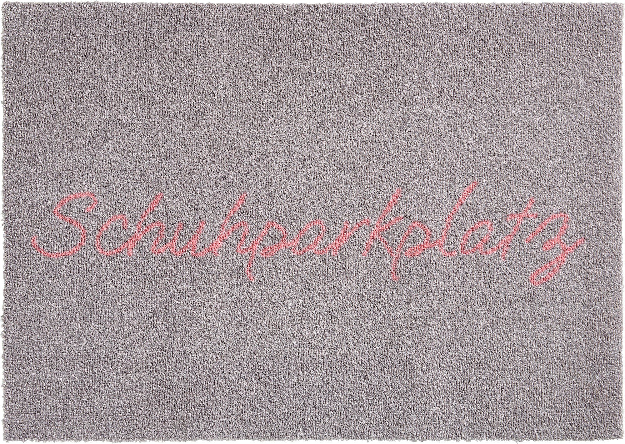 Fußmatte Fußmatte "Schuhparkplatz", Erwin Müller, eckig, Höhe: 8 mm, Schriftzug