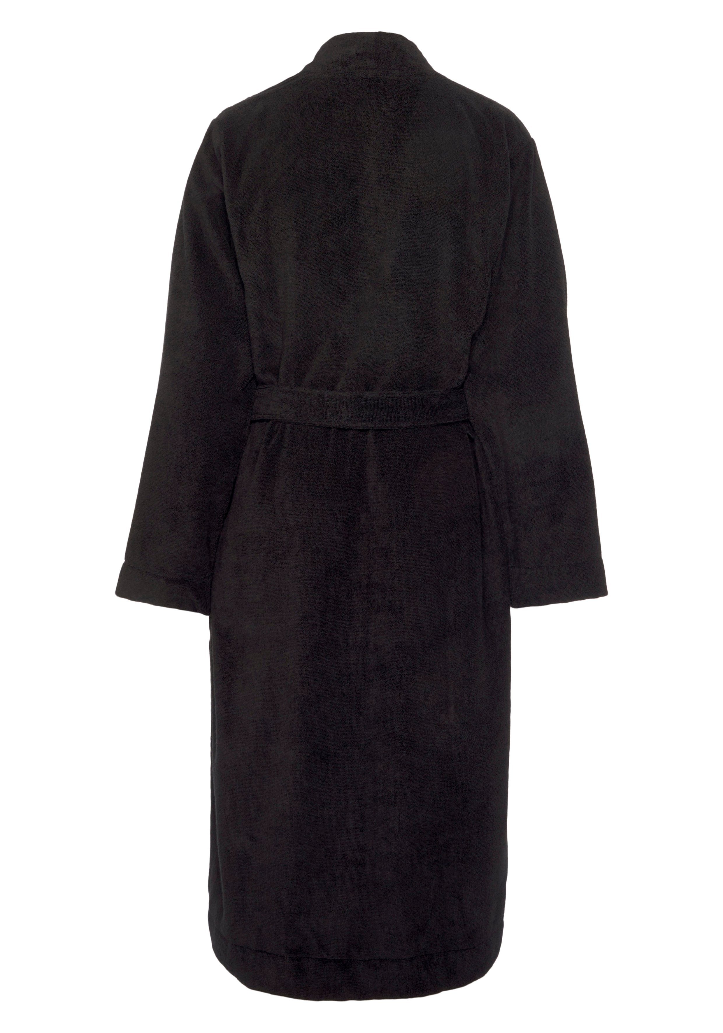 HUGO Bademantel Terry Gown, Midilänge, Baumwolle, günstig online kaufen