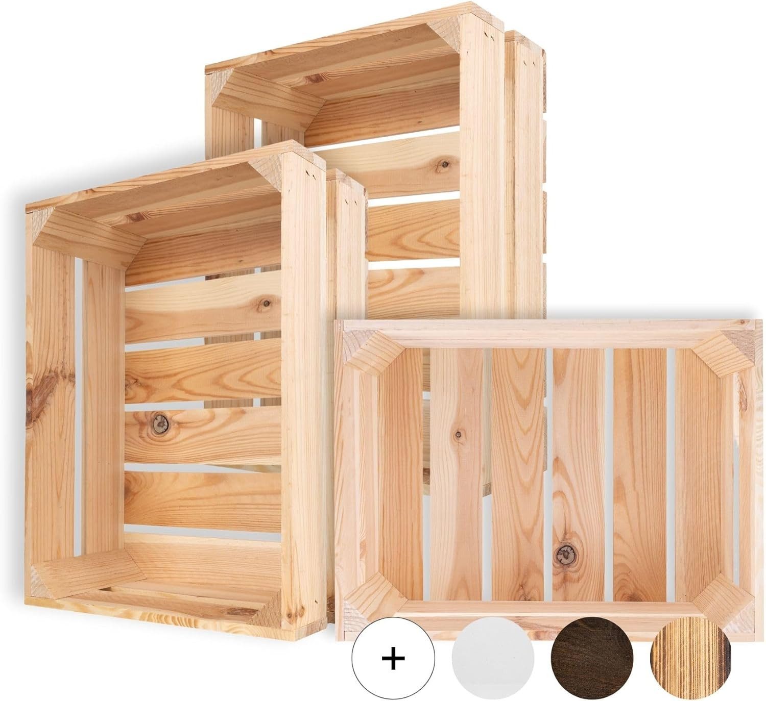 Creative Deco Holzkiste 3x Weinkisten Set günstig online kaufen