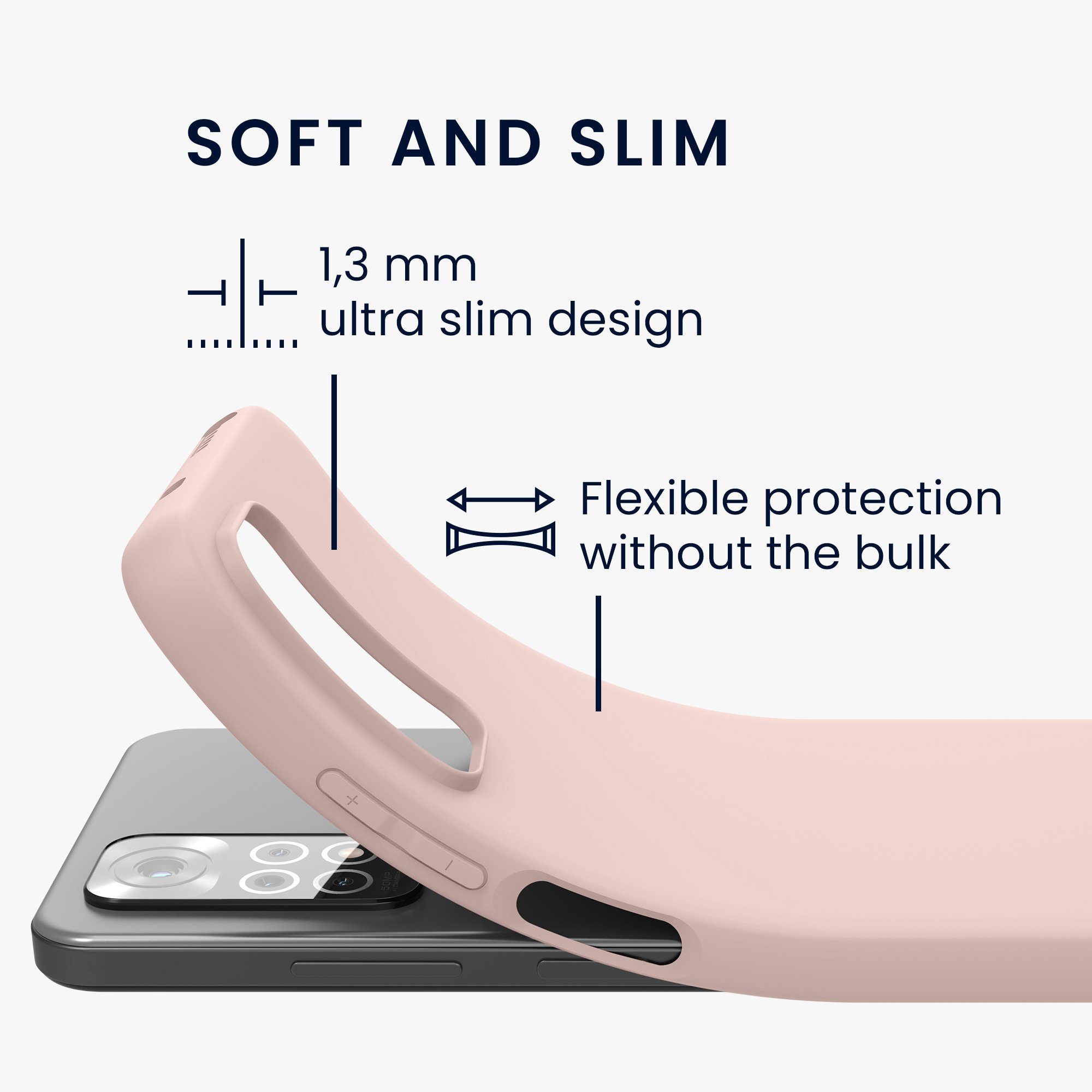 kwmobile Handyhülle Hülle für Xiaomi Redmi Note 11 / Note 11S, Hülle Silikon - Soft Handyhülle - Handy Case Cover