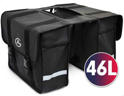 AG Gepäckträgertasche Fahrradtasche 46 Liter Gepäckträger-Tasche Doppelpacktasche (4-tlg)
