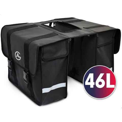 AG Gepäckträgertasche Fahrradtasche 46 Liter Gepäckträger-Tasche Doppelpacktasche (2-tlg)