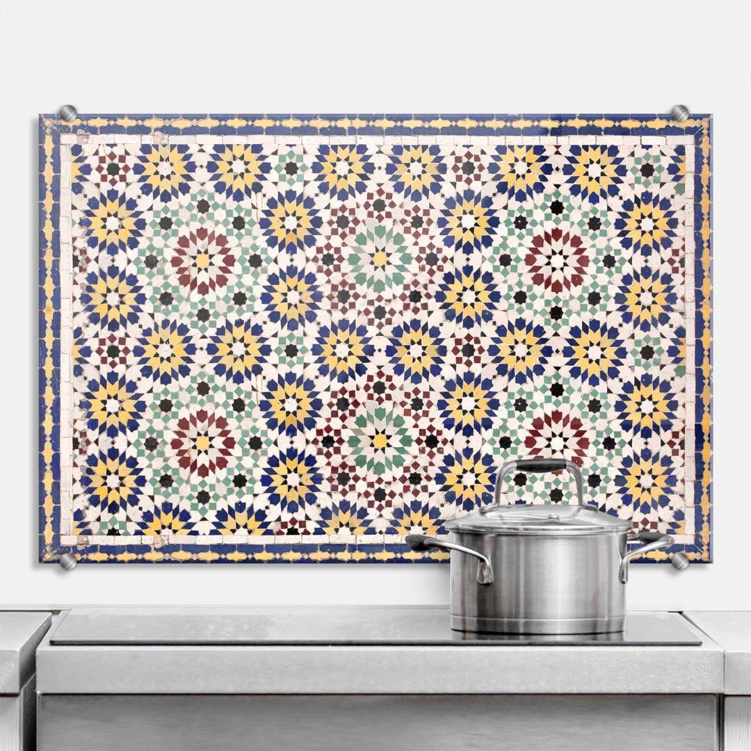 Küchenrückwand Kacheln, transparent Spritzschutz Orientalische Wall-Art (1-tlg)