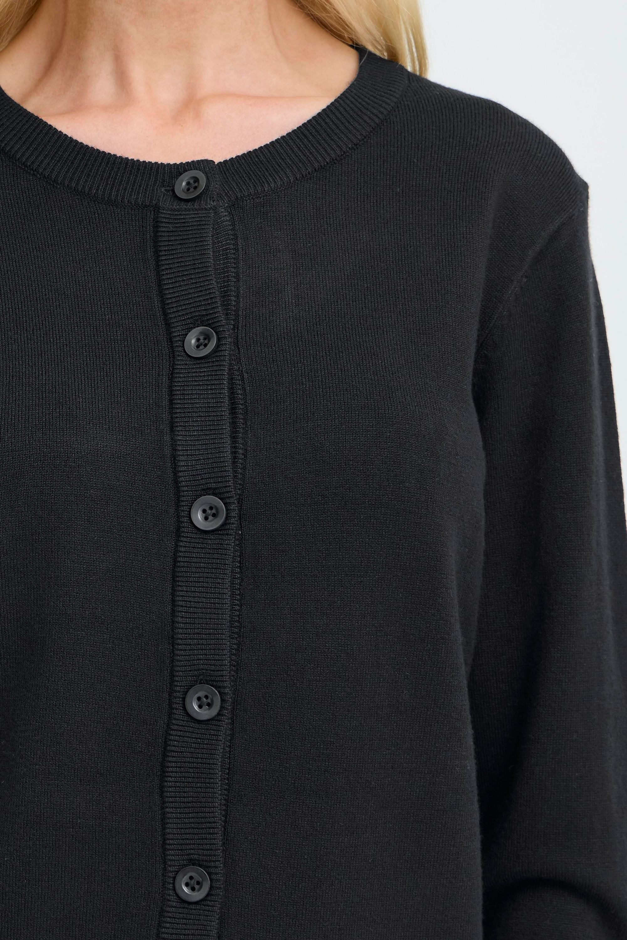 OXMO Strickjacke OXAida Modische Strickjacke mit Knopfleiste