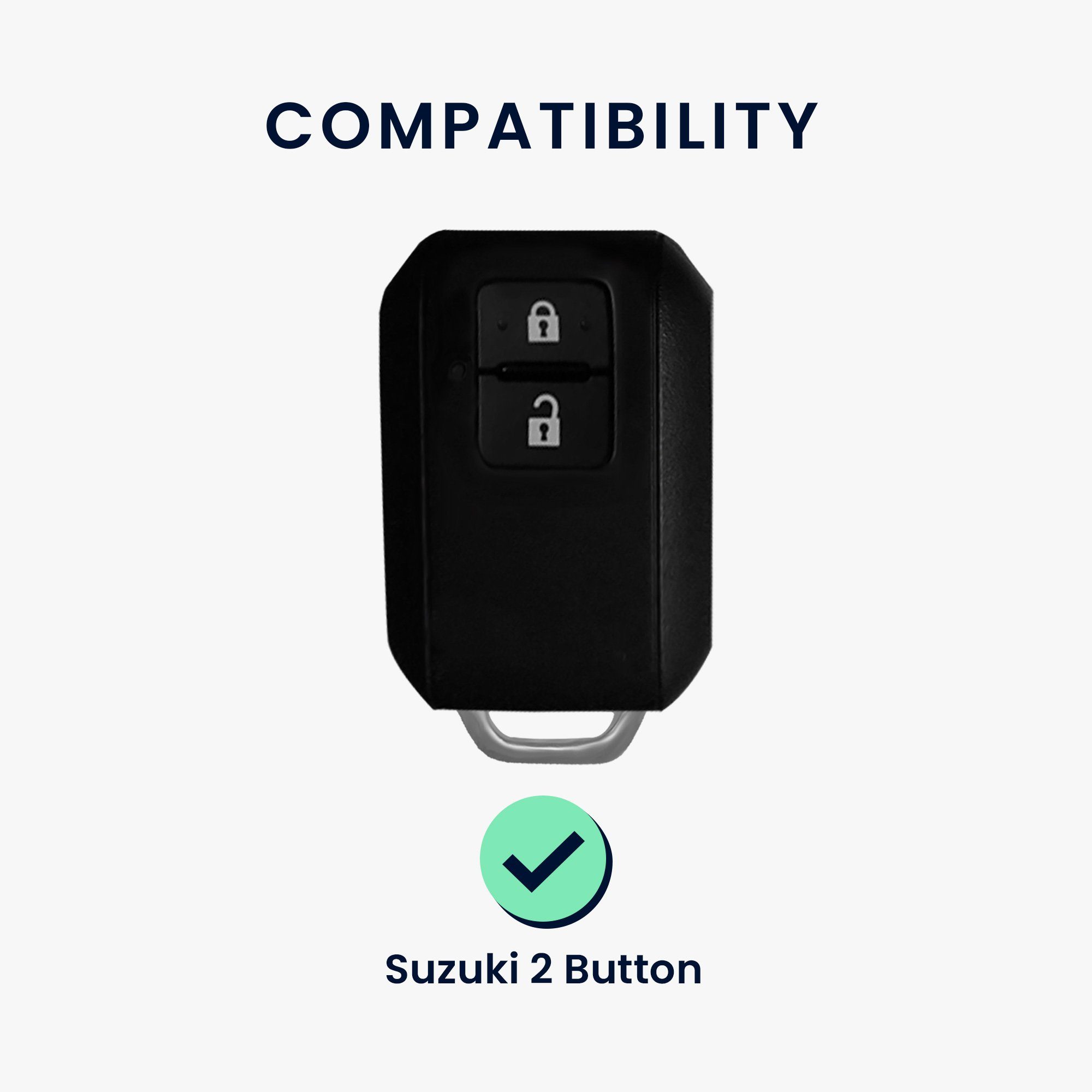 kwmobile Schlüsseltasche Autoschlüssel Silikon Cover Suzuki, für Hülle Schlüssel Schlüsselhülle Case Schwarz
