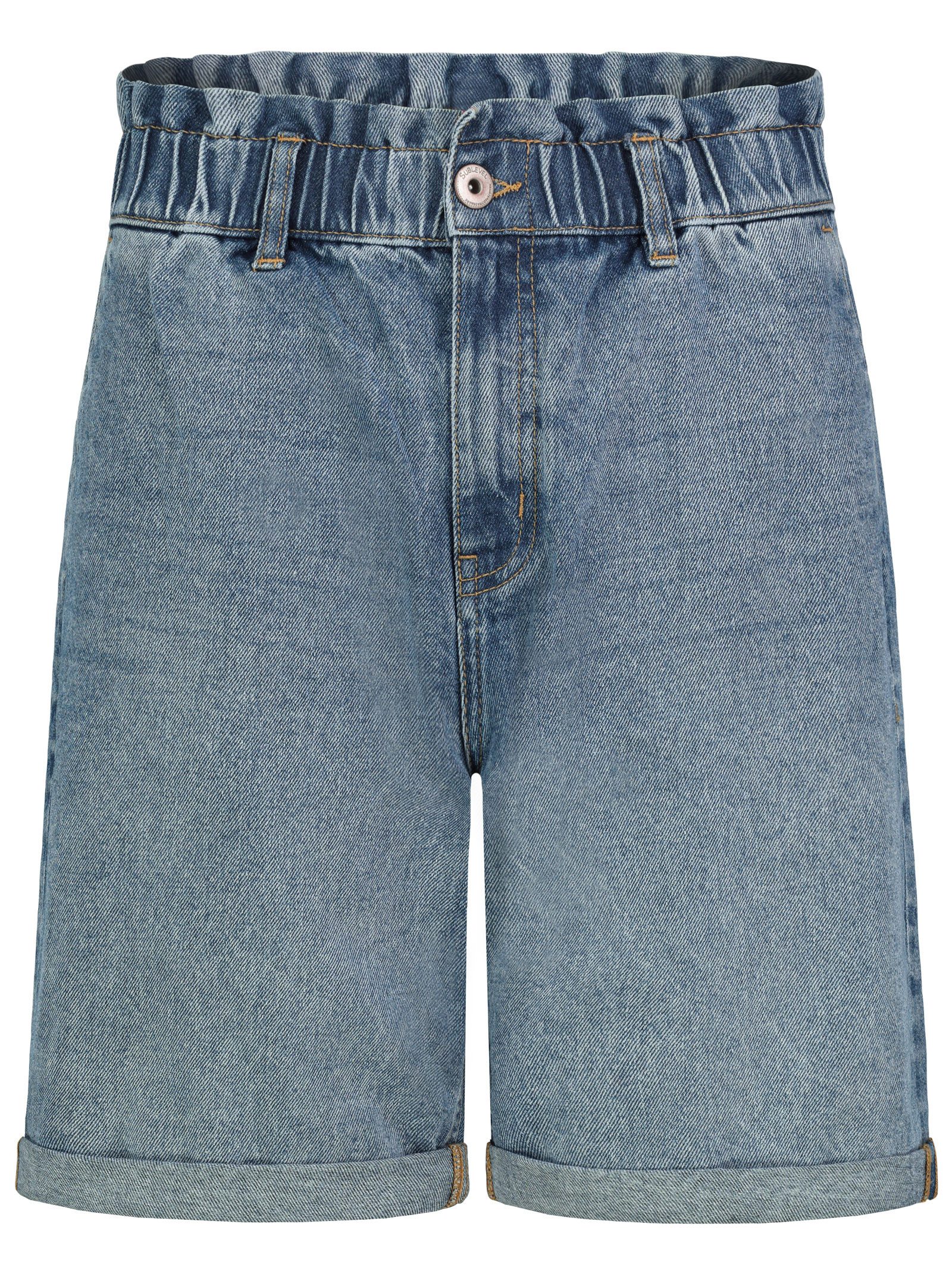 SUBLEVEL Shorts Damen Jeans Bermudas kurze Hose Baumwolle Sommer Stoff