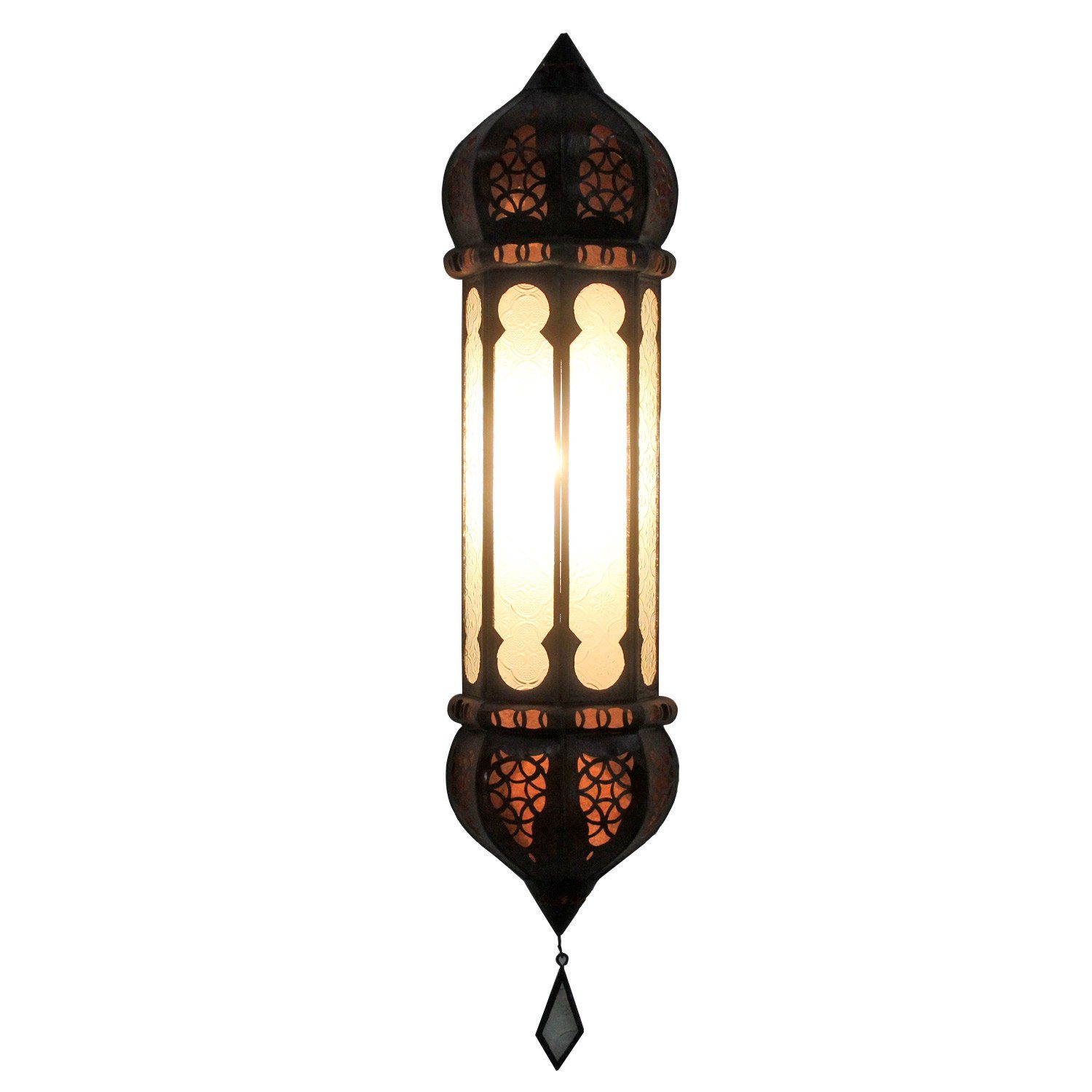 Casa Moro Wandleuchte Marokkanische Wandlampe Ruya Weiß, ohne Leuchtmittel, handgefertigte Weihnachts-Wandleuchte L5054