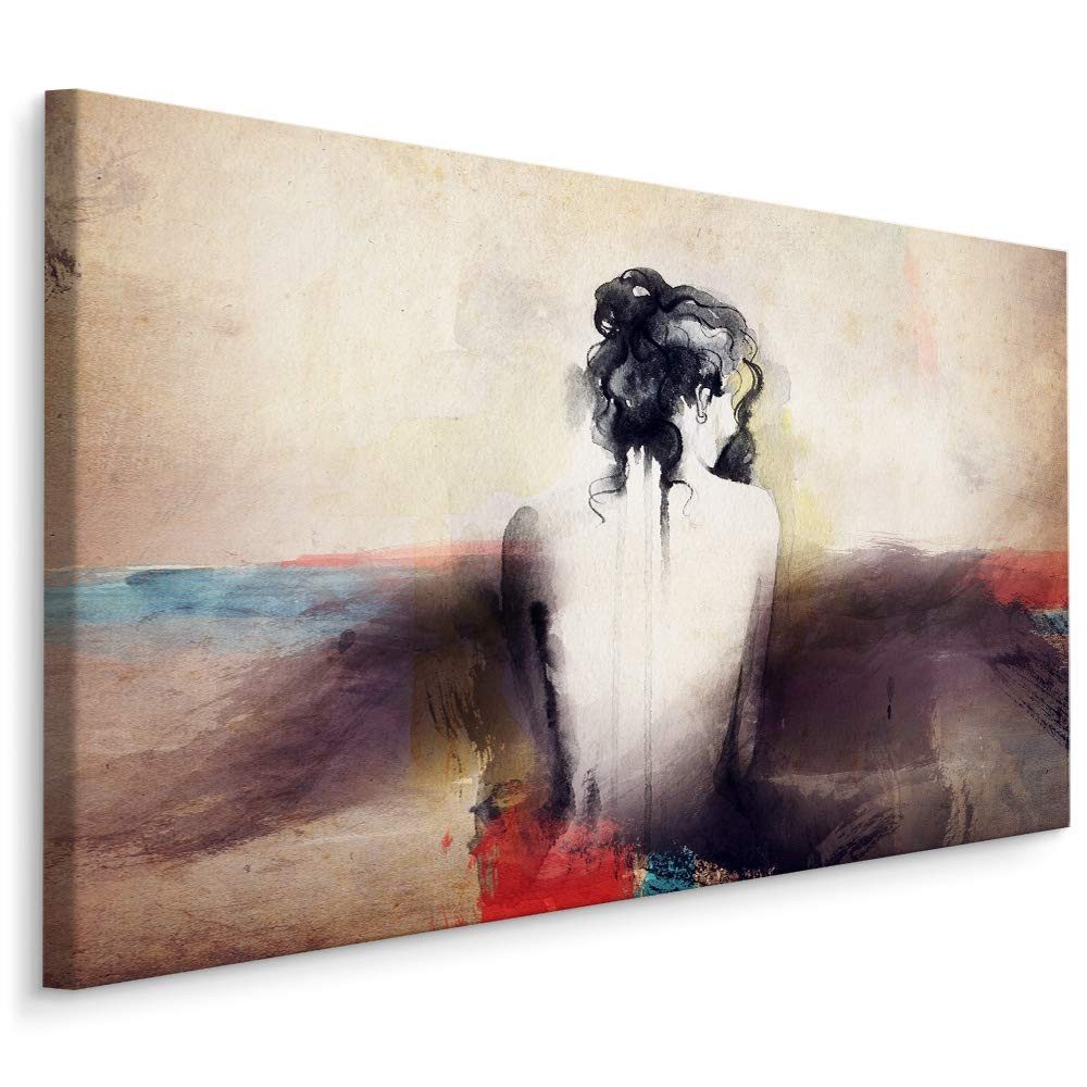 Muralo Leinwandbild Menschen – Leinwandbild Wandbild Kunstdruck Wohnzimmer, Frau (1 St), Mensch – Abstrakte Frau, 30 x 20 cm, aufhängefertig