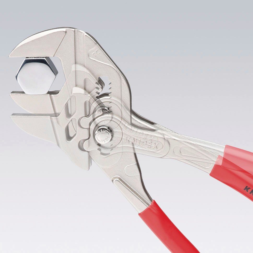 Schraubenschlüssel mm Kunststoff Knipex einem 1-tlg., überzogen 150 in Zange Zangenschlüssel Werkzeug, 03 mit 150 und verchromt, 86