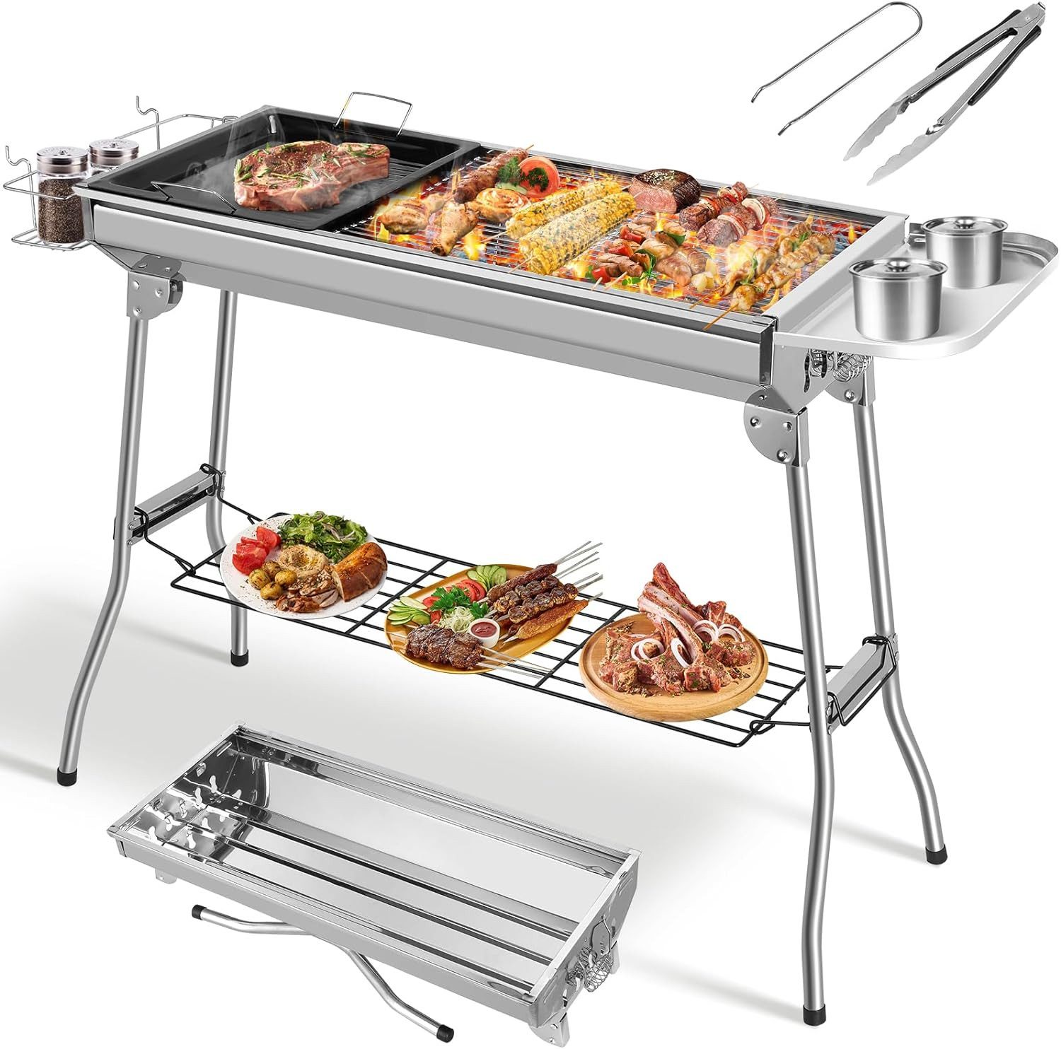 Holzkohlegrill Tragbarer Kohlegrill, BBQ Charcoal Grill