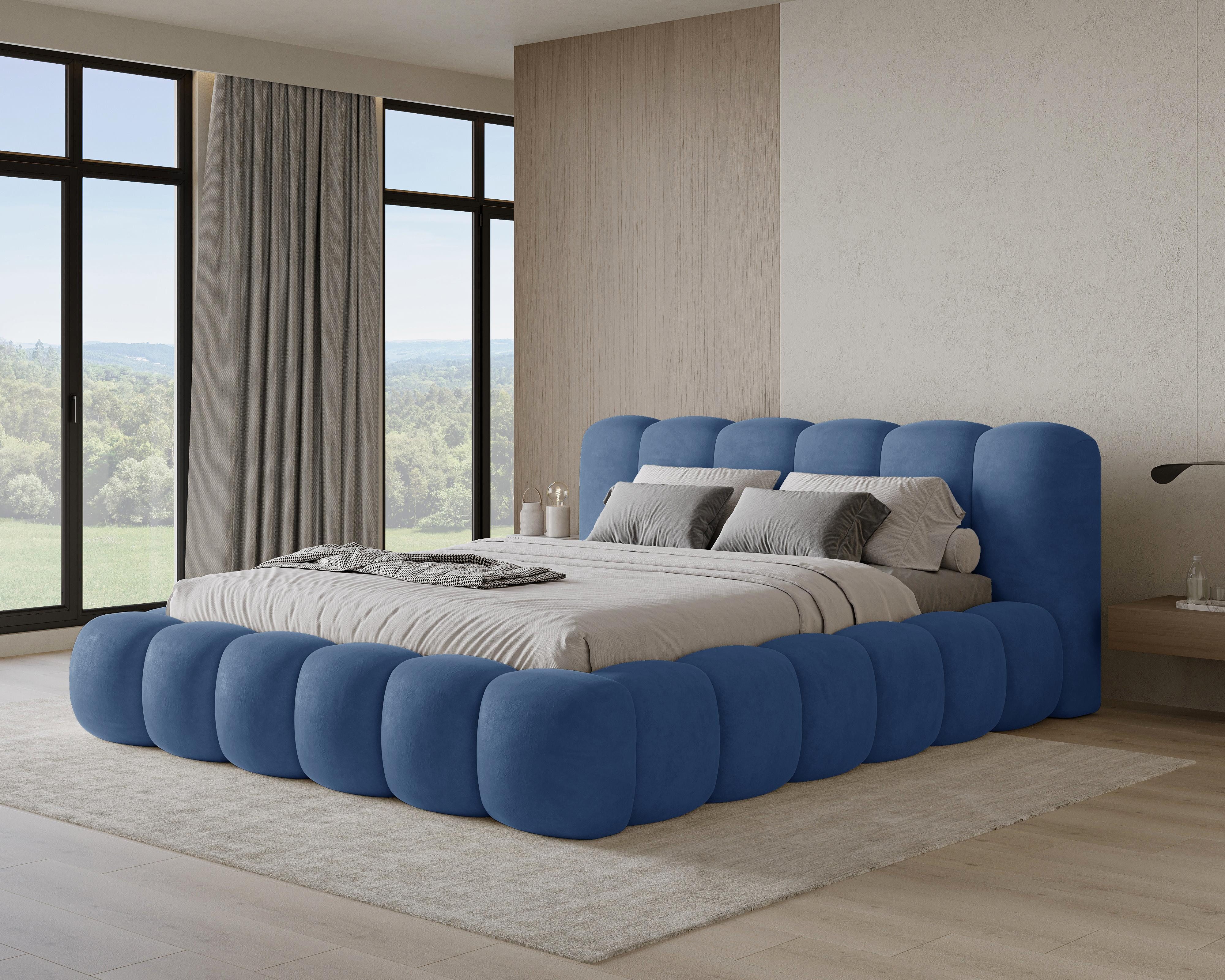 Chilly Möbel Polsterbett Stoff mit Stauraum und Hubfunktion Holzrahmen (Boxbett ohne Matratze in vielen Farben, 1-tlg., 140x200 160x200 180x200 200x200cm), gepolstertem Kopfteil Bettkasten modern
