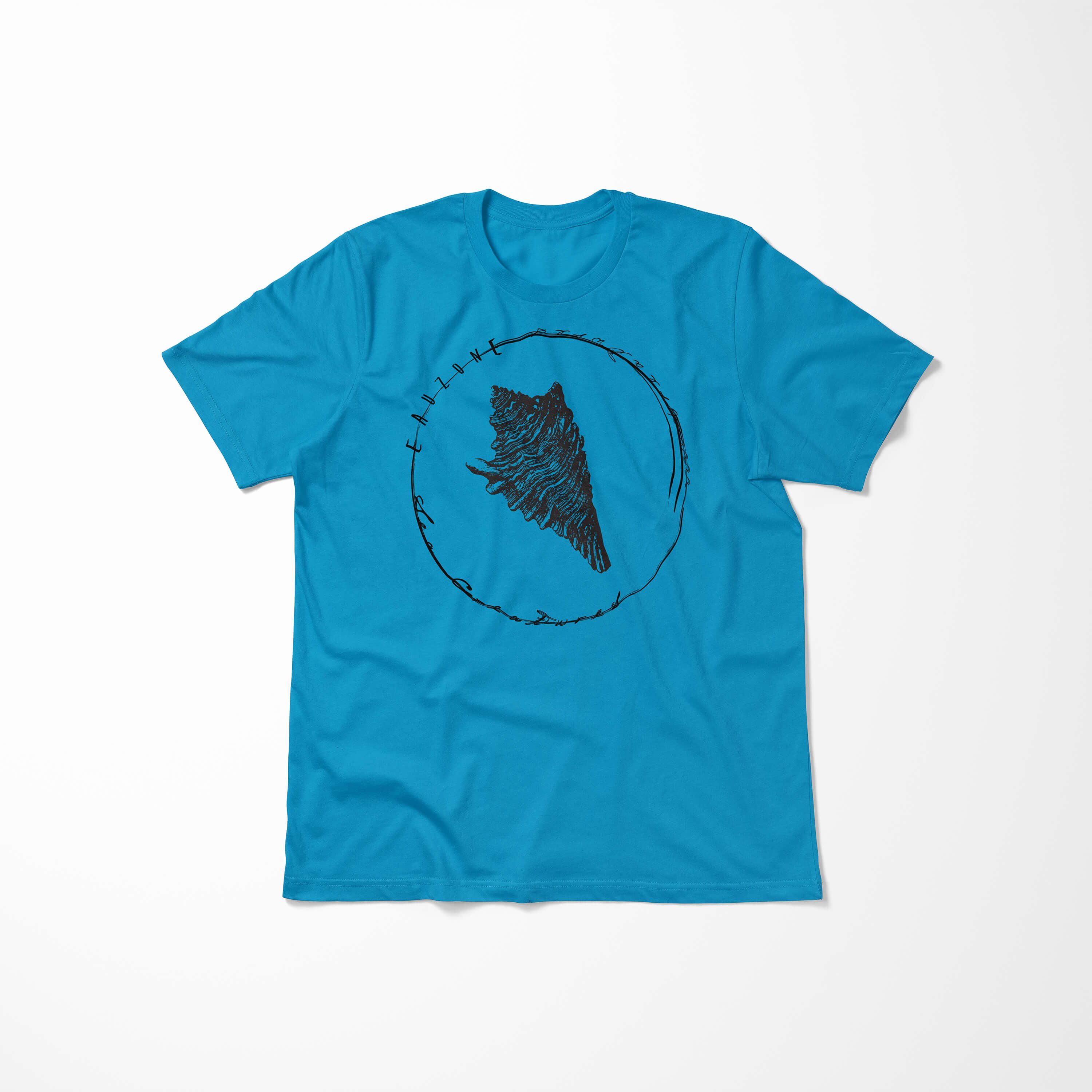 046 Schnitt Atoll Tiefsee und T-Shirt Sea Sinus T-Shirt - Sea Creatures, Fische sportlicher Serie: / Struktur Art feine