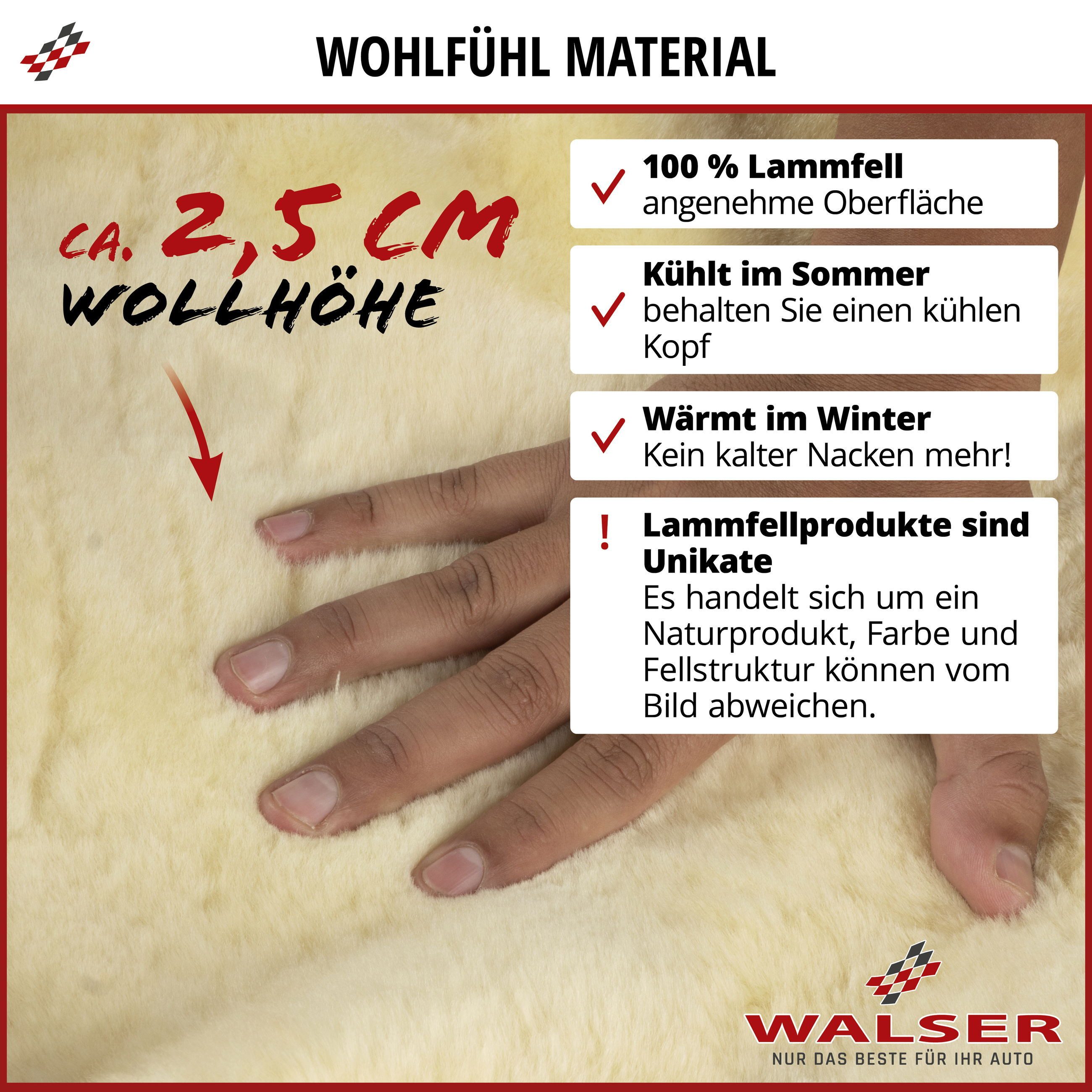 WALSER Reisekissen WALSER Nackenstütze Mila aus Lammfell beige, 1 Stück, 1-tlg.
