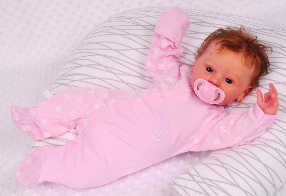 Bortini Overall Strampler mit La Kratzschutz Baby Schlafanzug Strampler