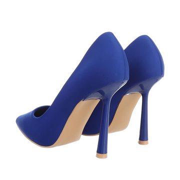 Ital-Design Damen Abendschuhe Elegant High-Heel-Pumps Pfennig-/Stilettoabsatz High Heel Pumps in Blau