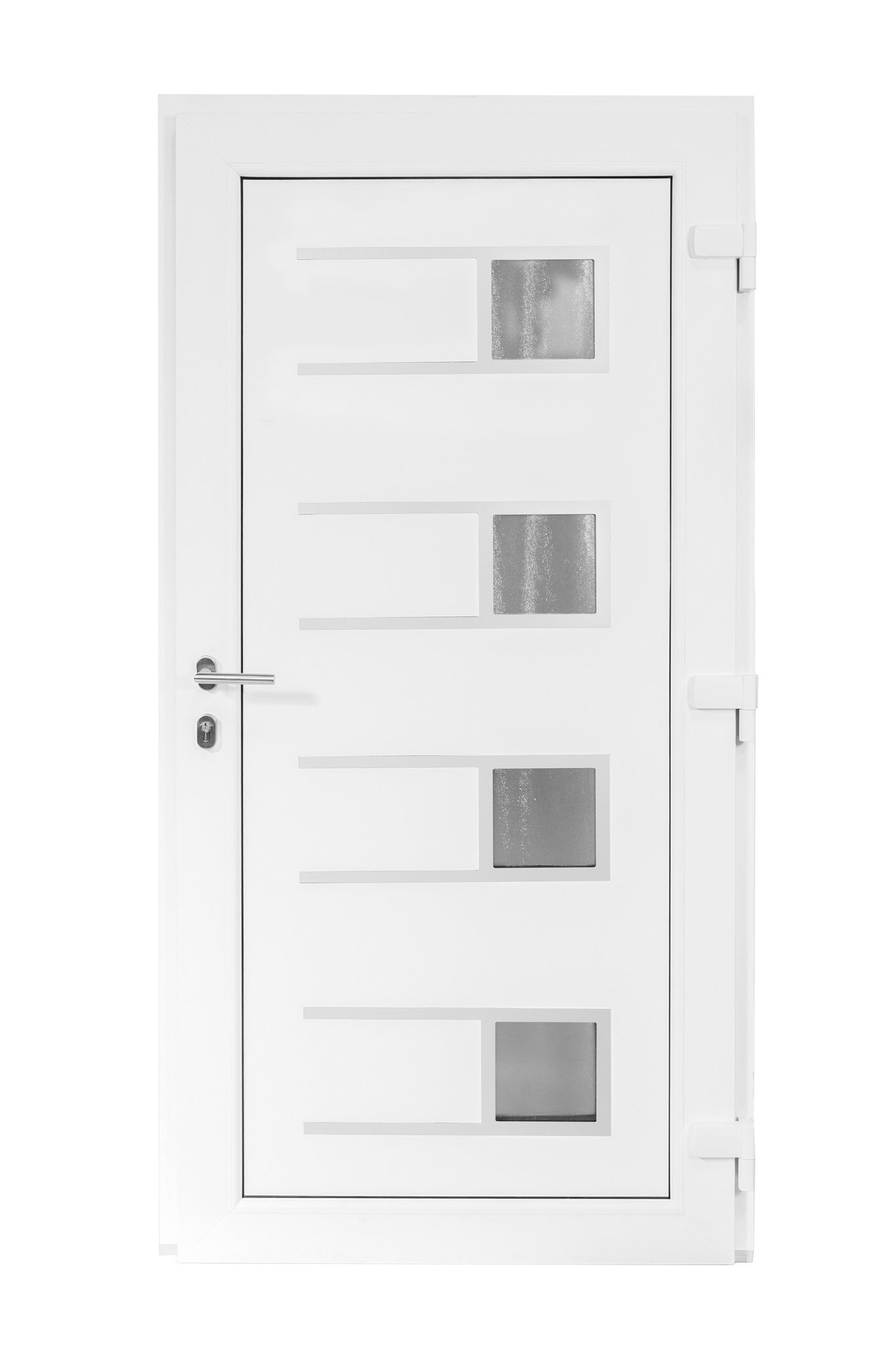 SN DECO GROUP Haustür Efraim, E-Öffner, Stoßgriff (Komplett-Set), Elektrischer Türöffner (E-Öffner) ROTO Typ 3RA verbaut