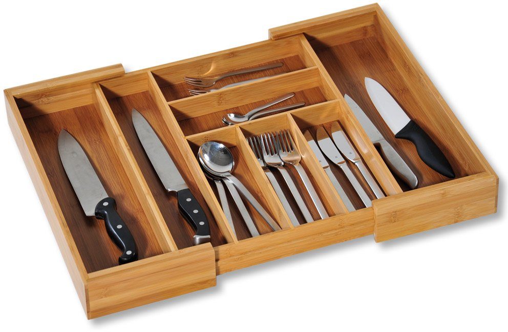 KESPER® Besteckkasten, variabel ausziehbar, Bambus