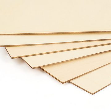 Belle Vous Streudeko 3mm Sperrholzplatten - 20er Pack, 30x30cm, 3mm Plywood Sheets - 20 Pack, 30x30cm