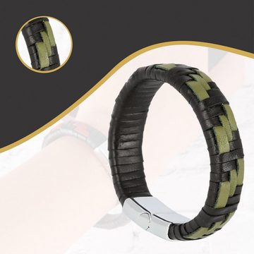 Lantelme Lederarmband Armband echtes Leder mit Magnetverschluss, Klickverschluss 2 farbig