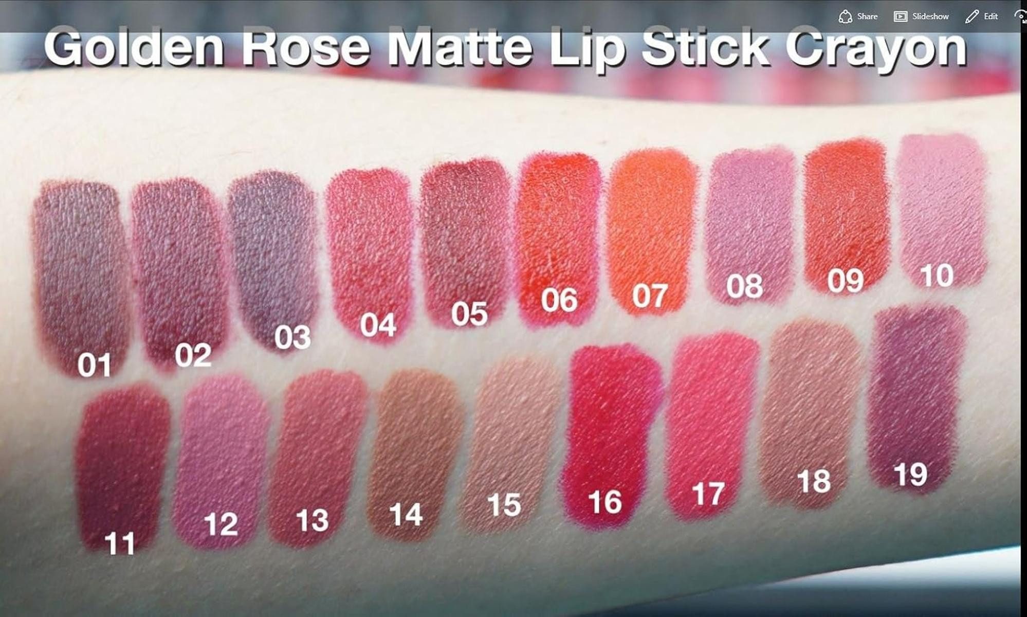 Golden Rose Lippenstift Golden Rose Matte Lip Column 16 Lippenstift