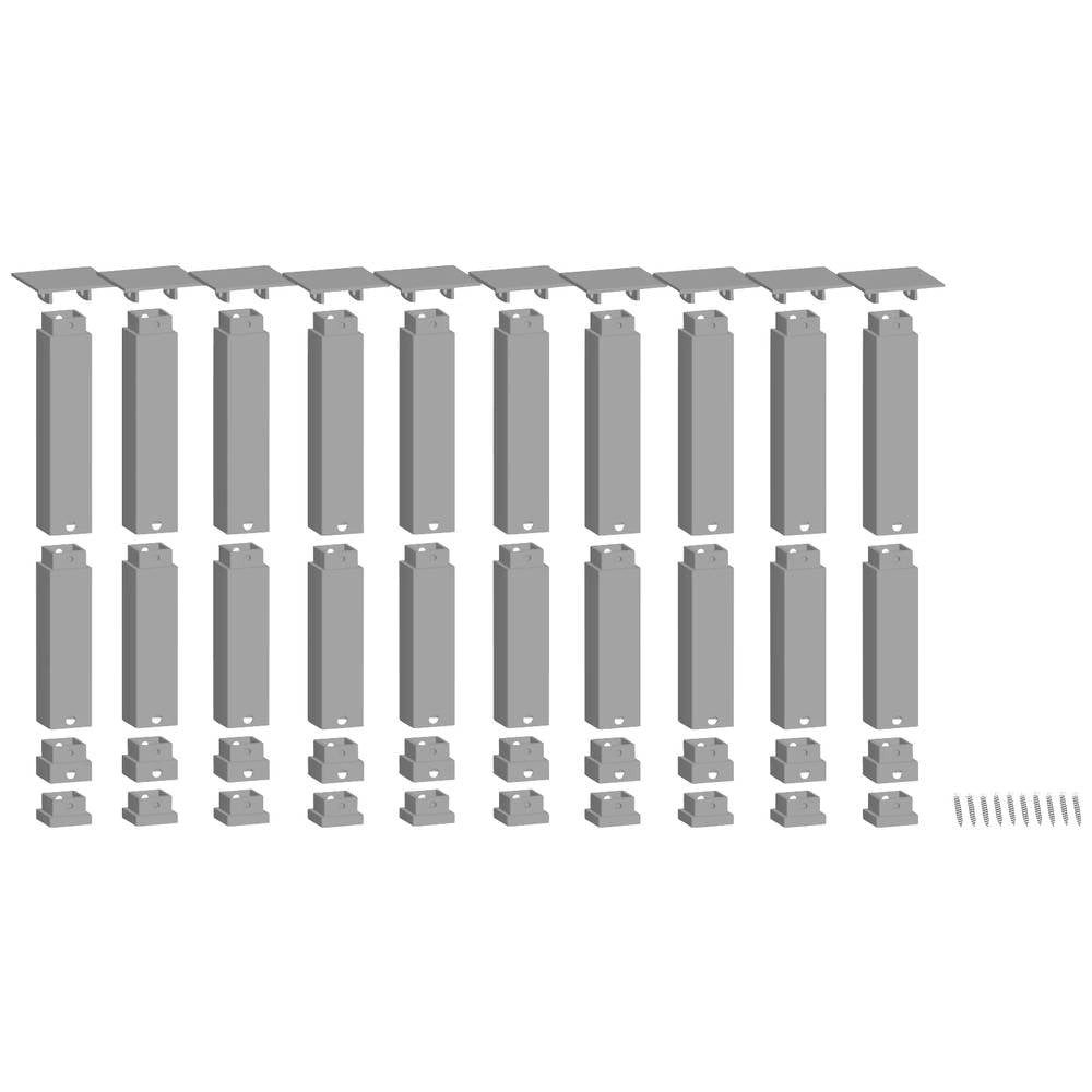 Modelleisenbahn-Straße H0 10er-Set Easy-Track Pfeiler-Set oben