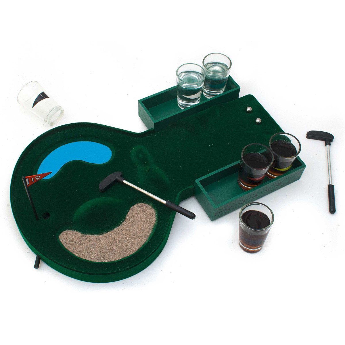 Goods+Gadgets Minigolf-Set Minigolf Saufspiel, Drinking Golf Partyspiel