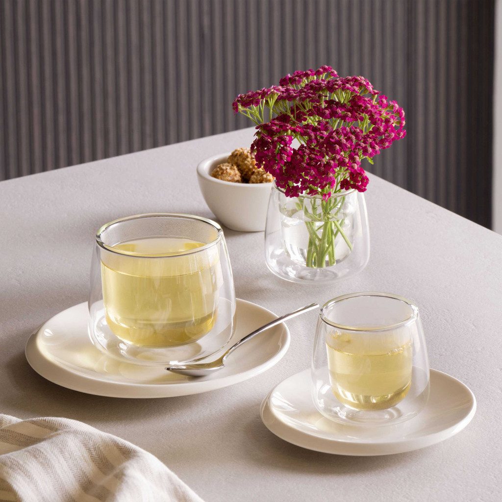 Villeroy & Boch Teeglas Artesano Hot&Cold Beverages Becher, 2-tlg., 180 ml, 2-tlg., Glas, Borosilikatglas, 2 Stck, mikrow.- & spülm.sicher