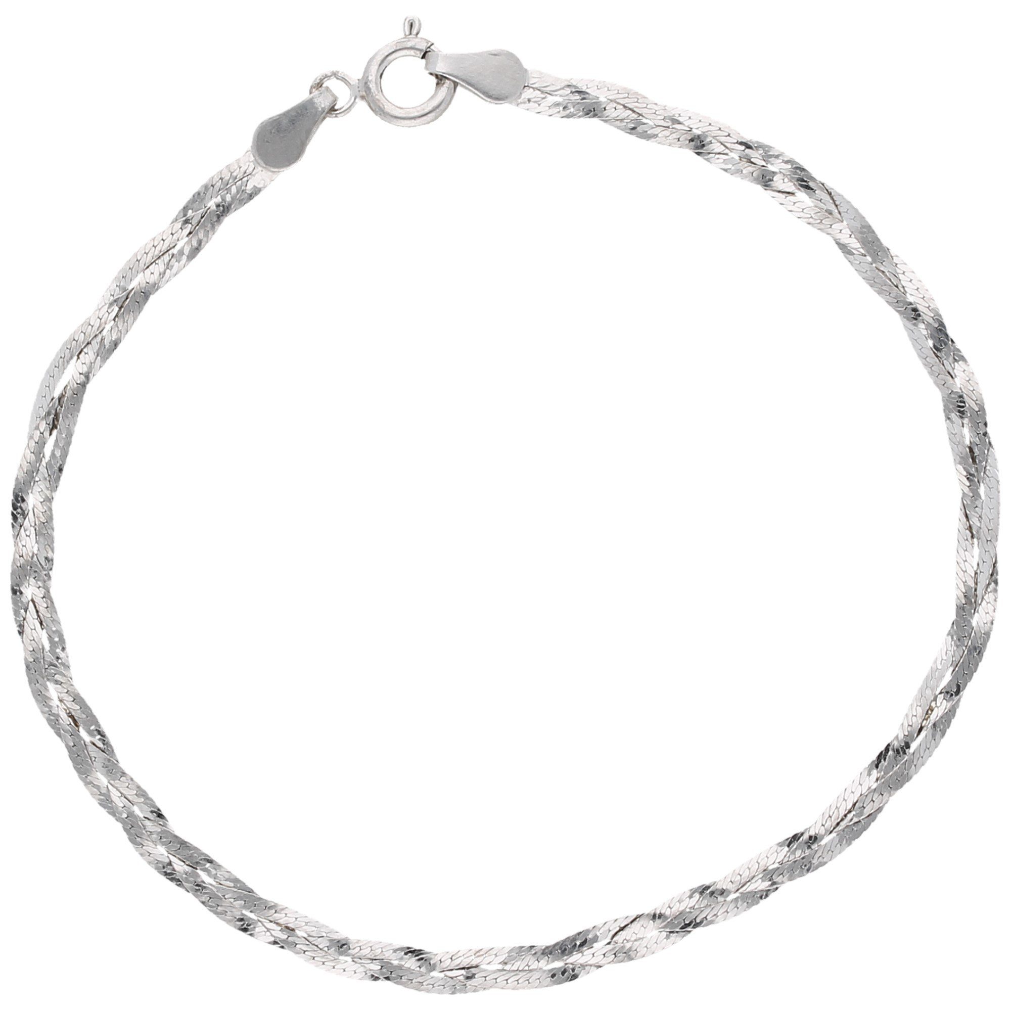 Smart Silber Heringbonekette, Armband geflochten, 925 Jewel