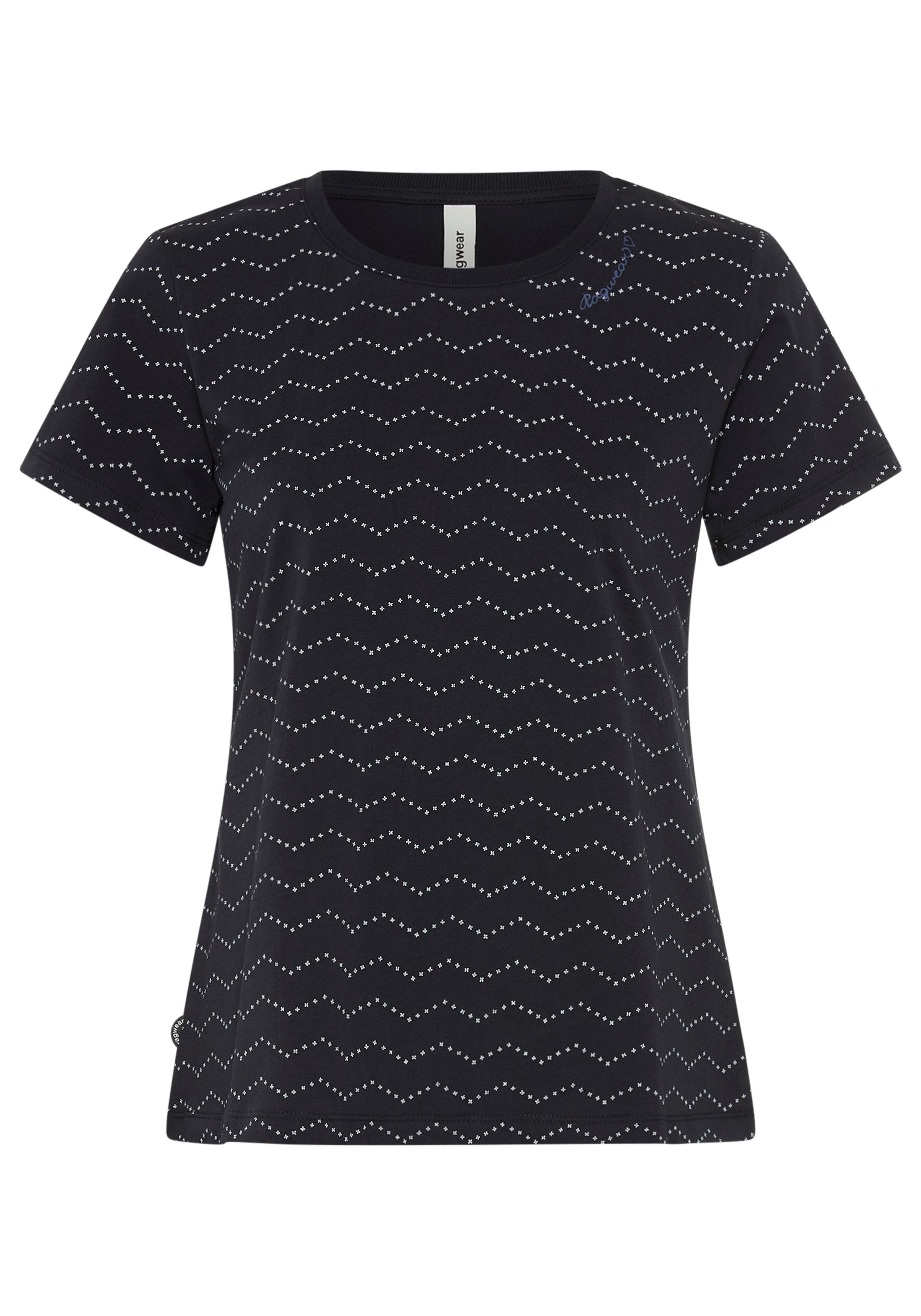Ragwear Kurzarmshirt MINTTA ZIG ZAG O mit Logoschriftzug günstig online kaufen