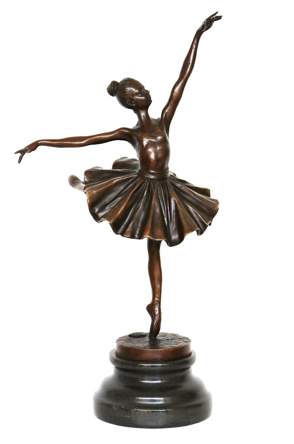 Aubaho Skulptur Bronzeskulptur Tänzerin Ballerina Repl Degas Bronze nach Ballett Figur