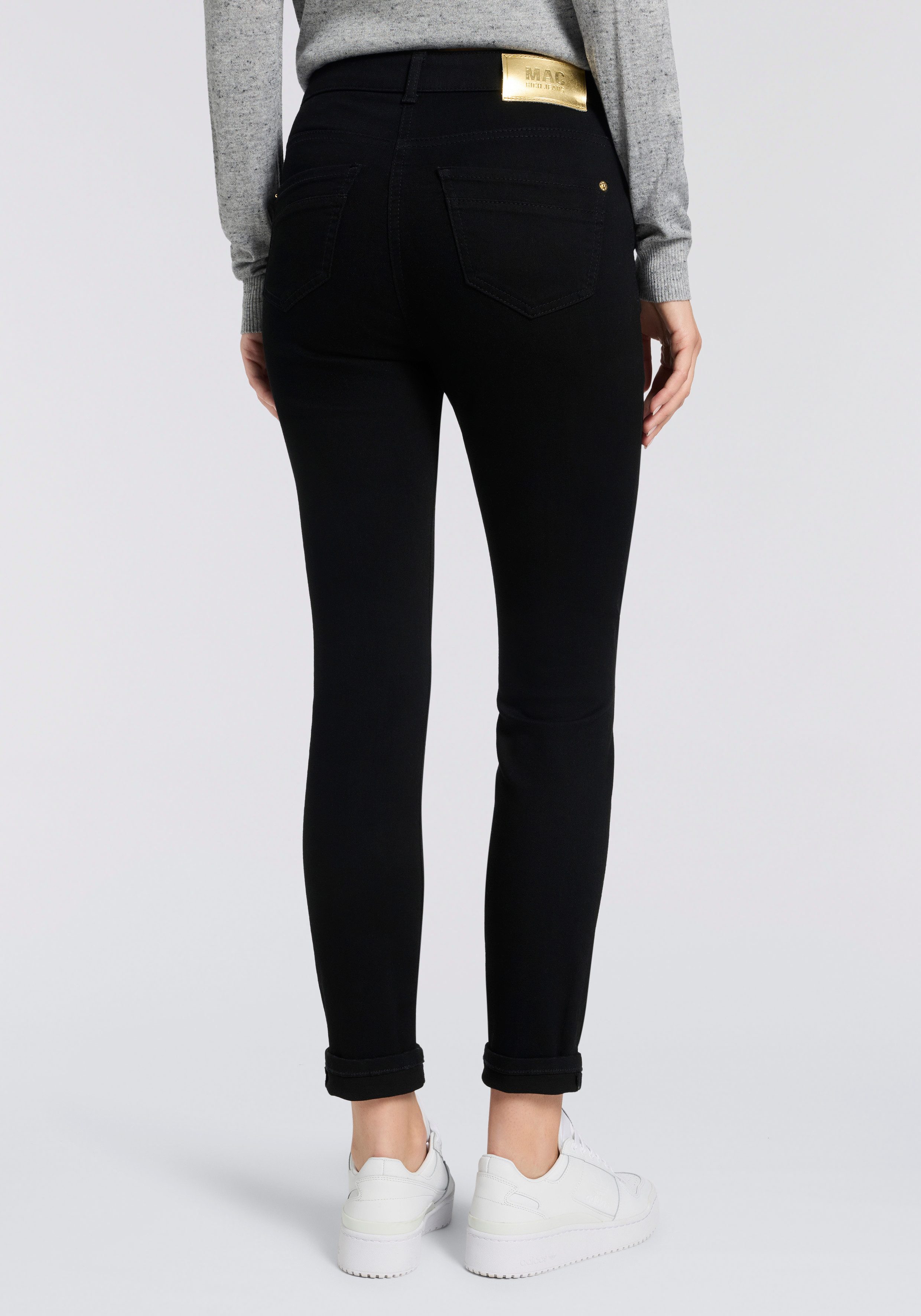 MAC Straight-Jeans MACMELANIE Sportives Naht-Detail am Tascheneingriff