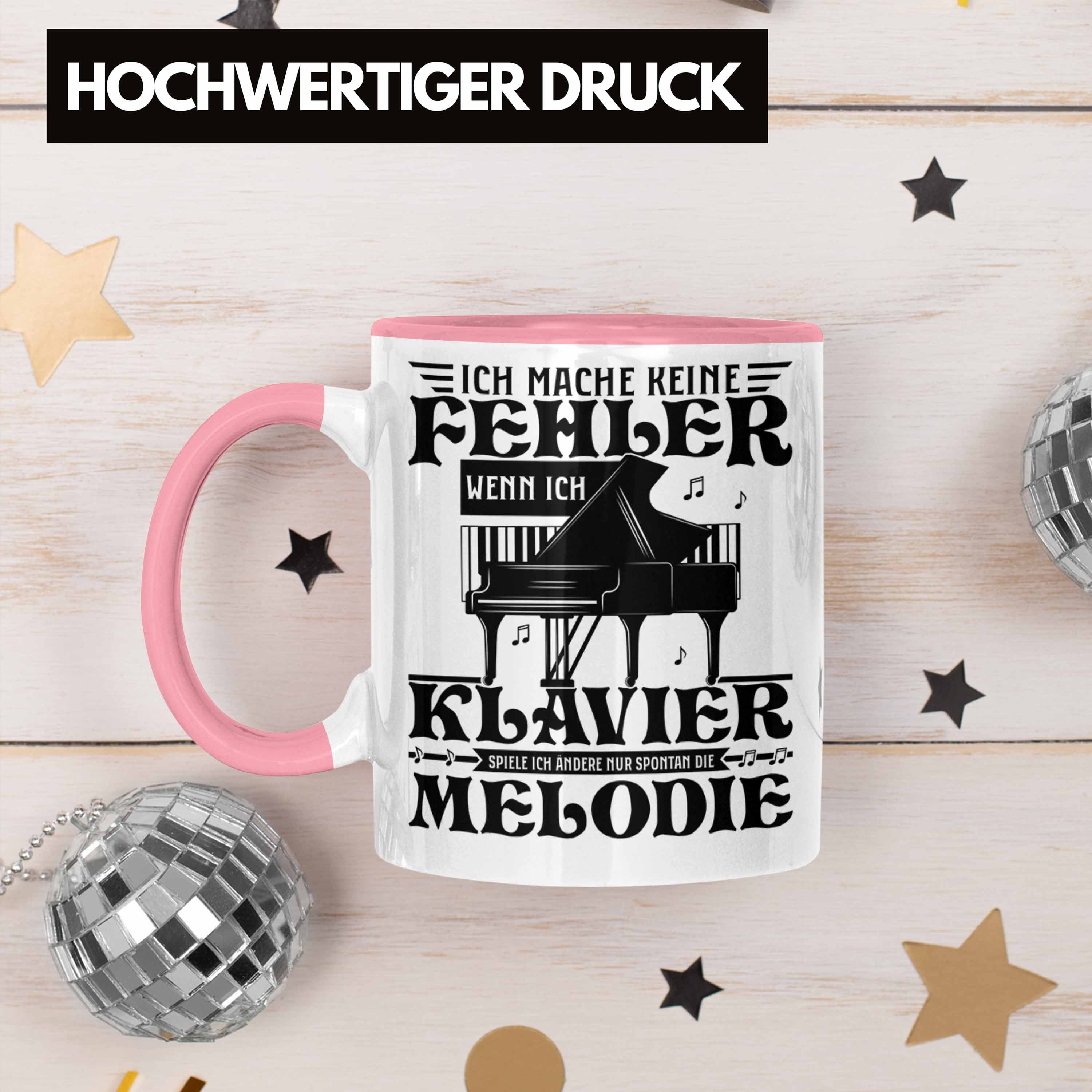 Rosa Geschenk Tasse Klavier Klavier-Spieler Kaffee-Becher Flüg Tasse Geschenkidee Trendation