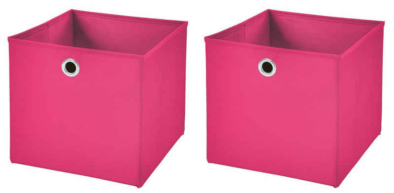 StickandShine Faltbox »2 Stück Faltboxen 28 x 28 x 28 cm faltbar ohne Deckel Aufbewahrungsbox in verschiedenen Farben (2er SET 28x28x28) 28cm«