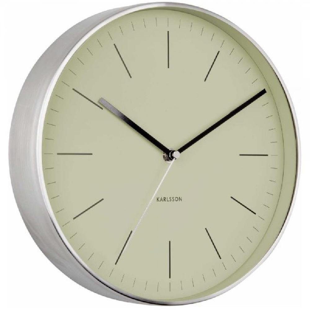 Karlsson Uhr Wanduhr Minimal Olive Green (27,5x5cm)
