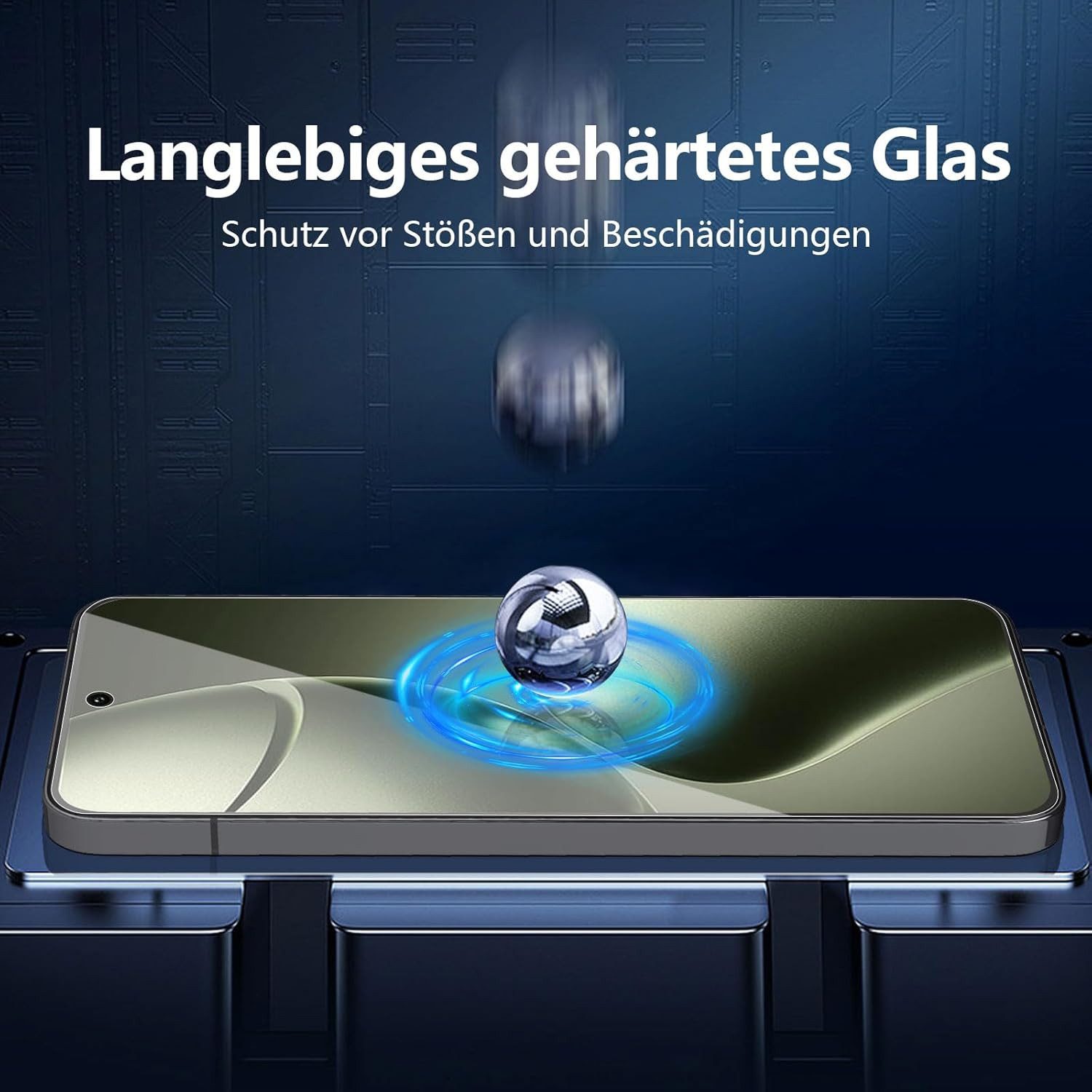 CLM-Tech Displayschutzglas 3X für Samsung Galaxy A57 5G, Panzerglas Folie - Blasenfreie Anbringung und kratzfest -, 3 Stück, Anti-Fingerabdruck – Bild 3 von 5