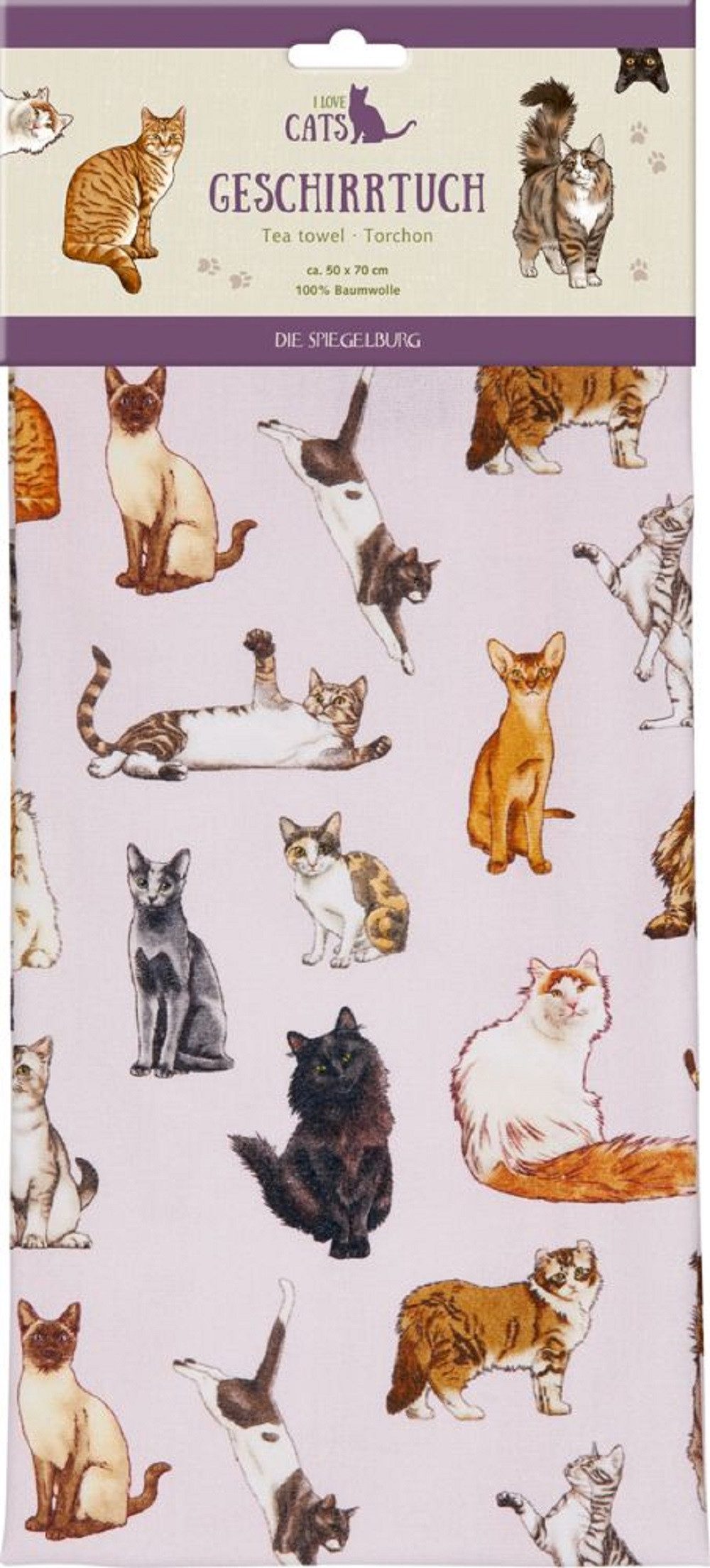 COPPENRATH DIE SPIEGELBURG Geschirrtuch Geschirrtuch Katze Katzen 50 x 70 c günstig online kaufen